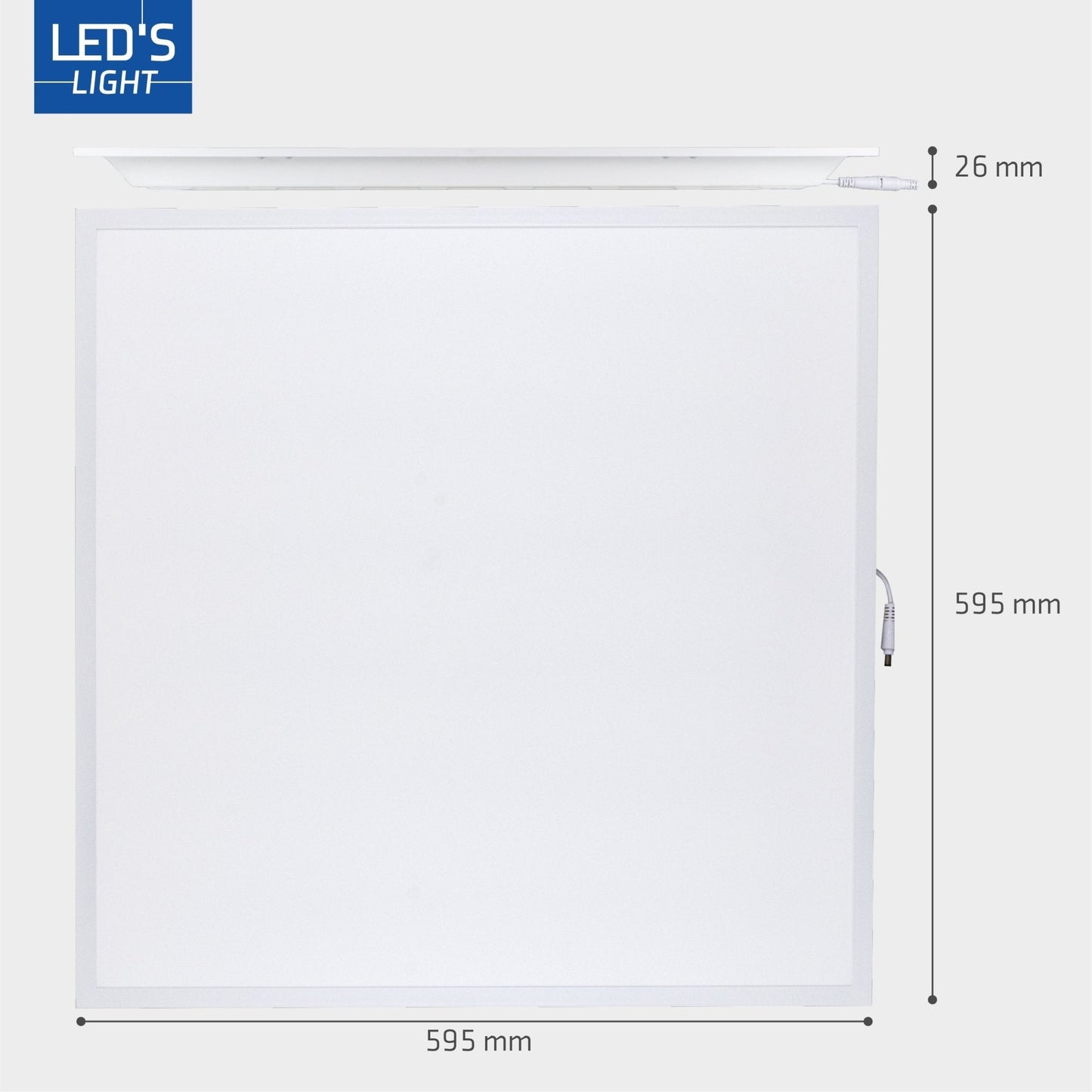 4PACK LED's Light Panelen vierkant 595x595mm - Compleet universeel paneel met driver - 40W - 4 stuks