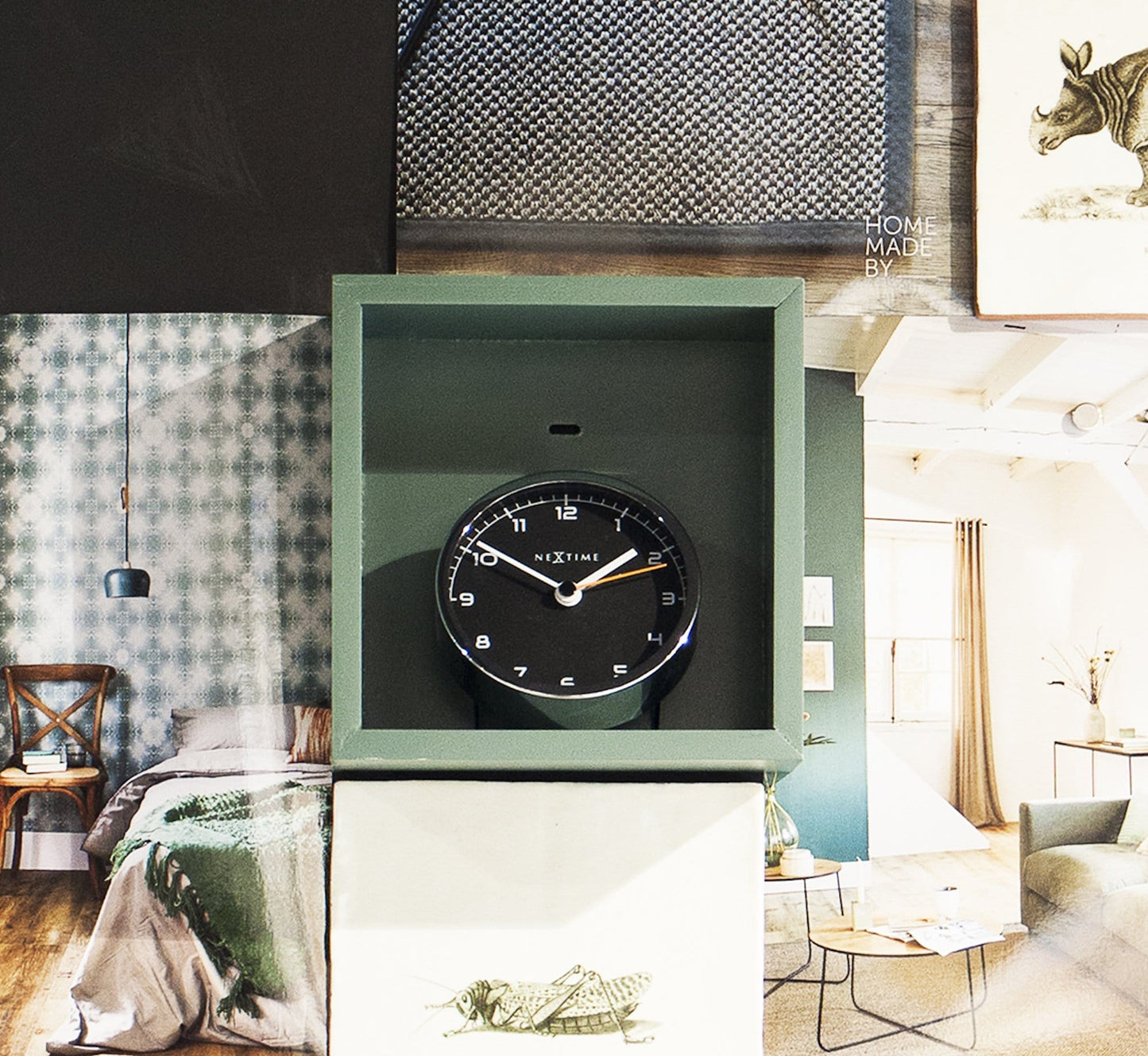 Alarm clock - 9 x 9 x 7.5 cm - Metal - 'Company Alarm'