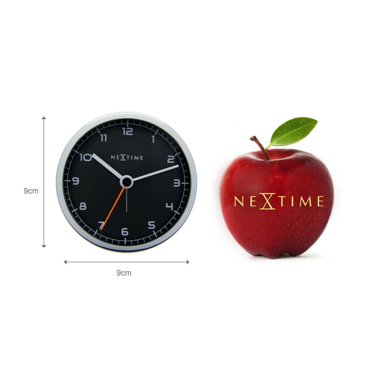 Alarm clock - 9 x 9 x 7.5 cm - Metal - 'Company Alarm'