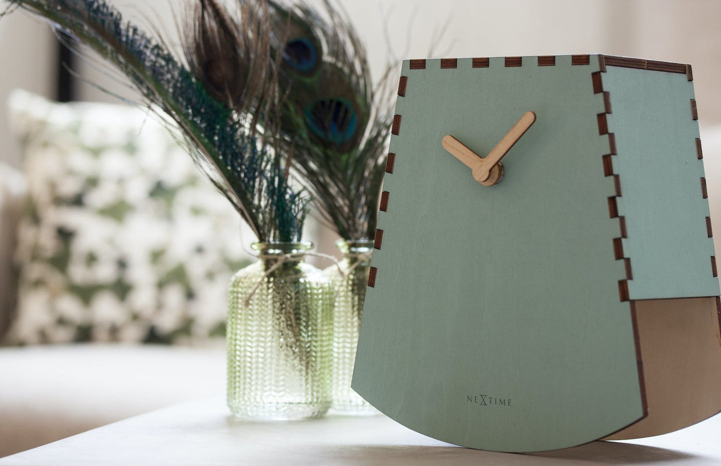 Table clock - 20 cm -Wood - Motion Clock- 'Rocky'