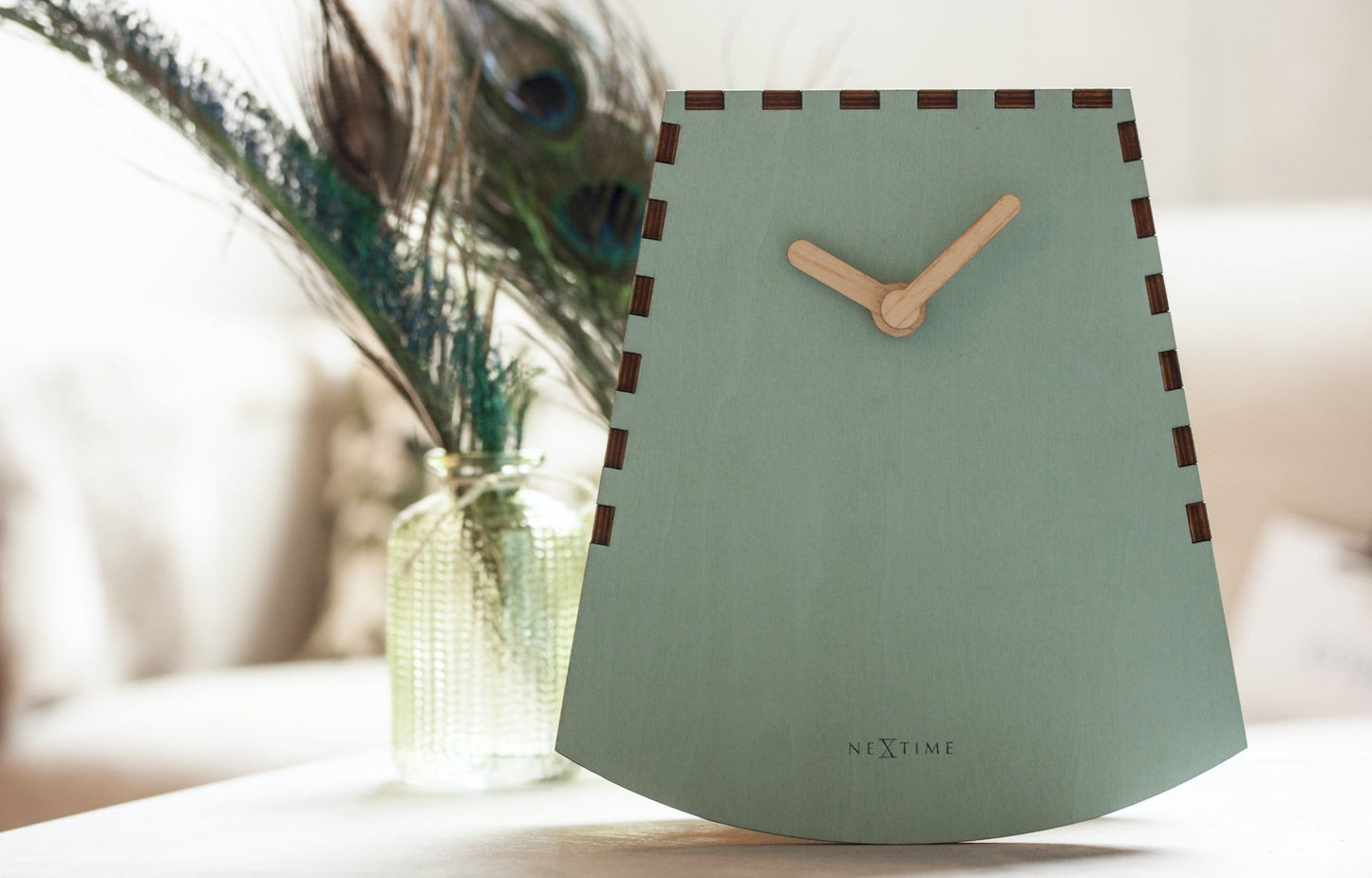 Table clock - 20 cm -Wood - Motion Clock- 'Rocky'