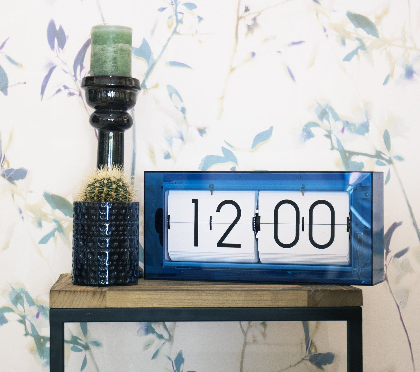 Table clock - 36 cm - Acrylic - Flip Clock- 'Big Flip Clear'