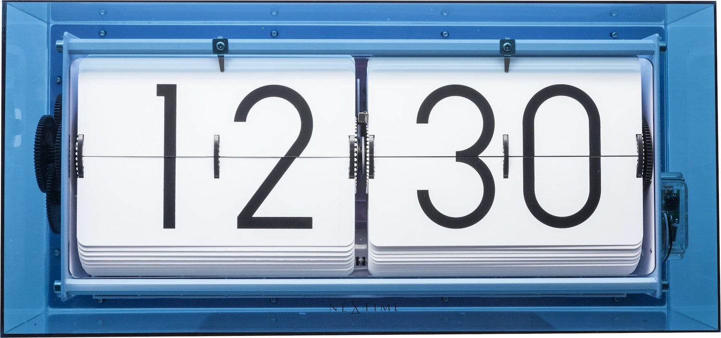 Table clock - 36 cm - Acrylic - Flip Clock- 'Big Flip Clear'