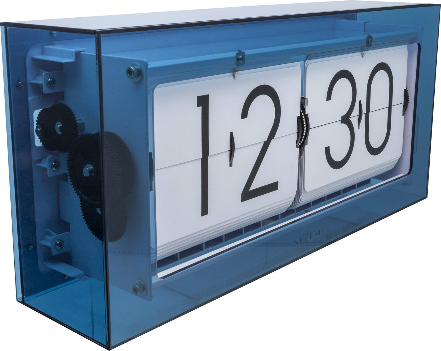 Table clock - 36 cm - Acrylic - Flip Clock- 'Big Flip Clear'