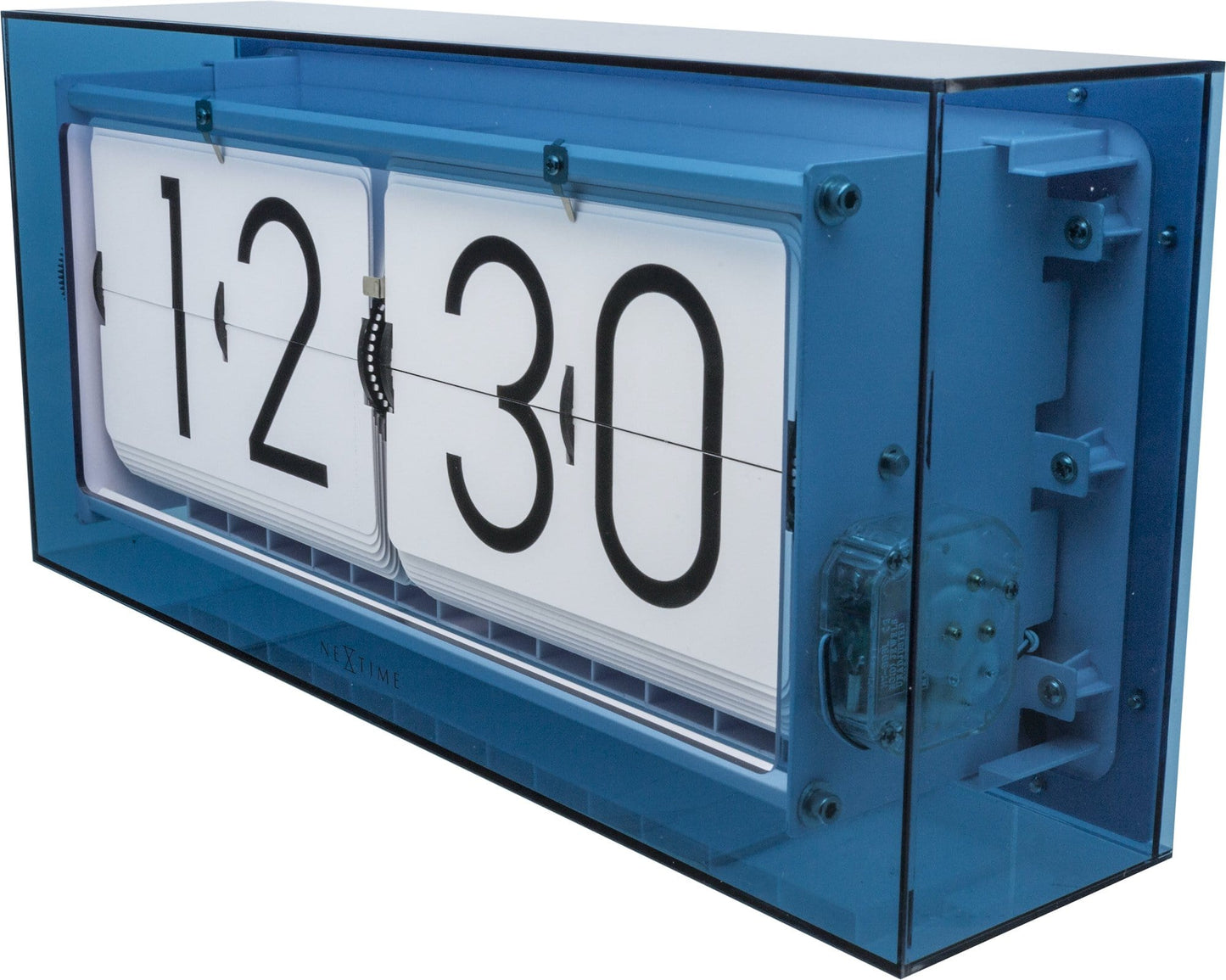 Table clock - 36 cm - Acrylic - Flip Clock- 'Big Flip Clear'