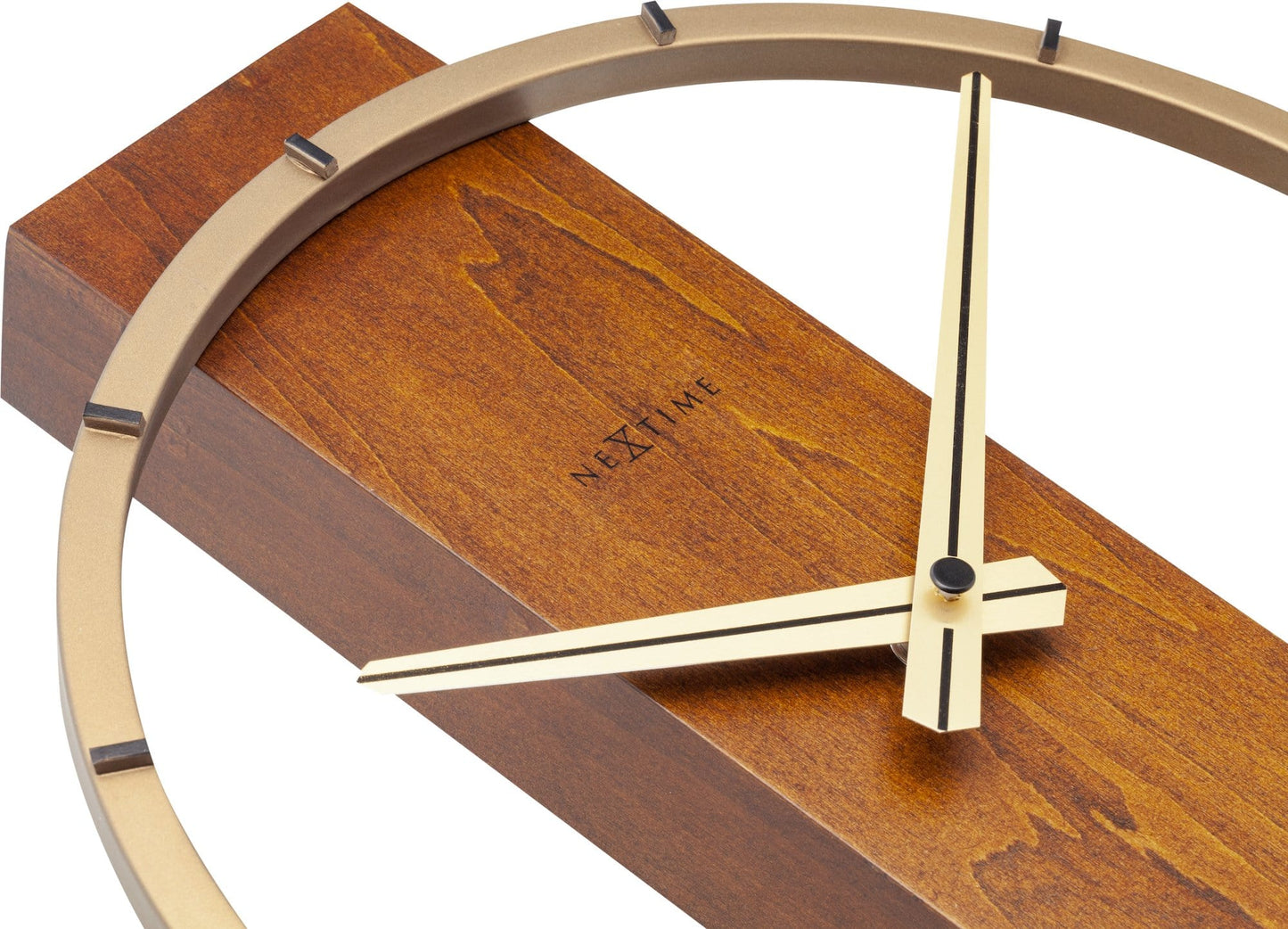 Table / Wall clock - 34 x 27 cm - Wood/Steel - 'Carl Small'