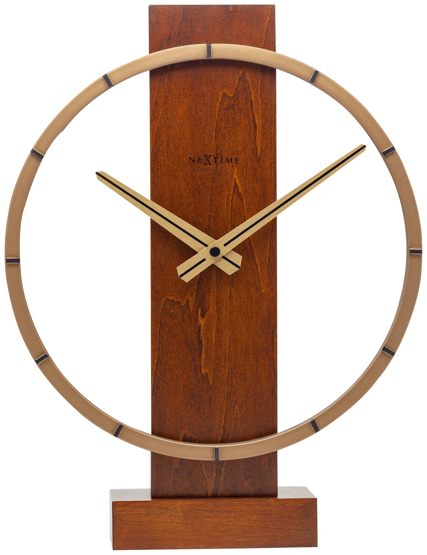 Table / Wall clock - 34 x 27 cm - Wood/Steel - 'Carl Small'