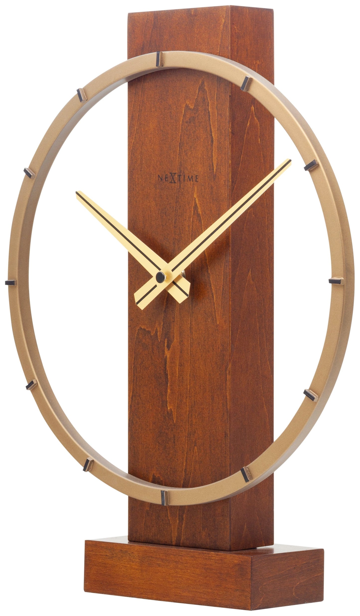 Table / Wall clock - 34 x 27 cm - Wood/Steel - 'Carl Small'