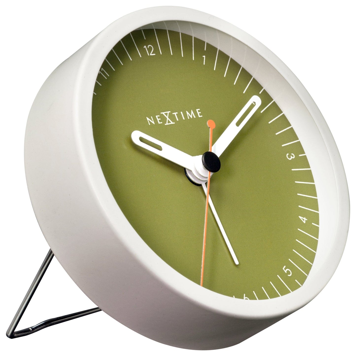 Table Alarm Clock 9x9x7.5cm - Silent - Light function /Metal "Small"