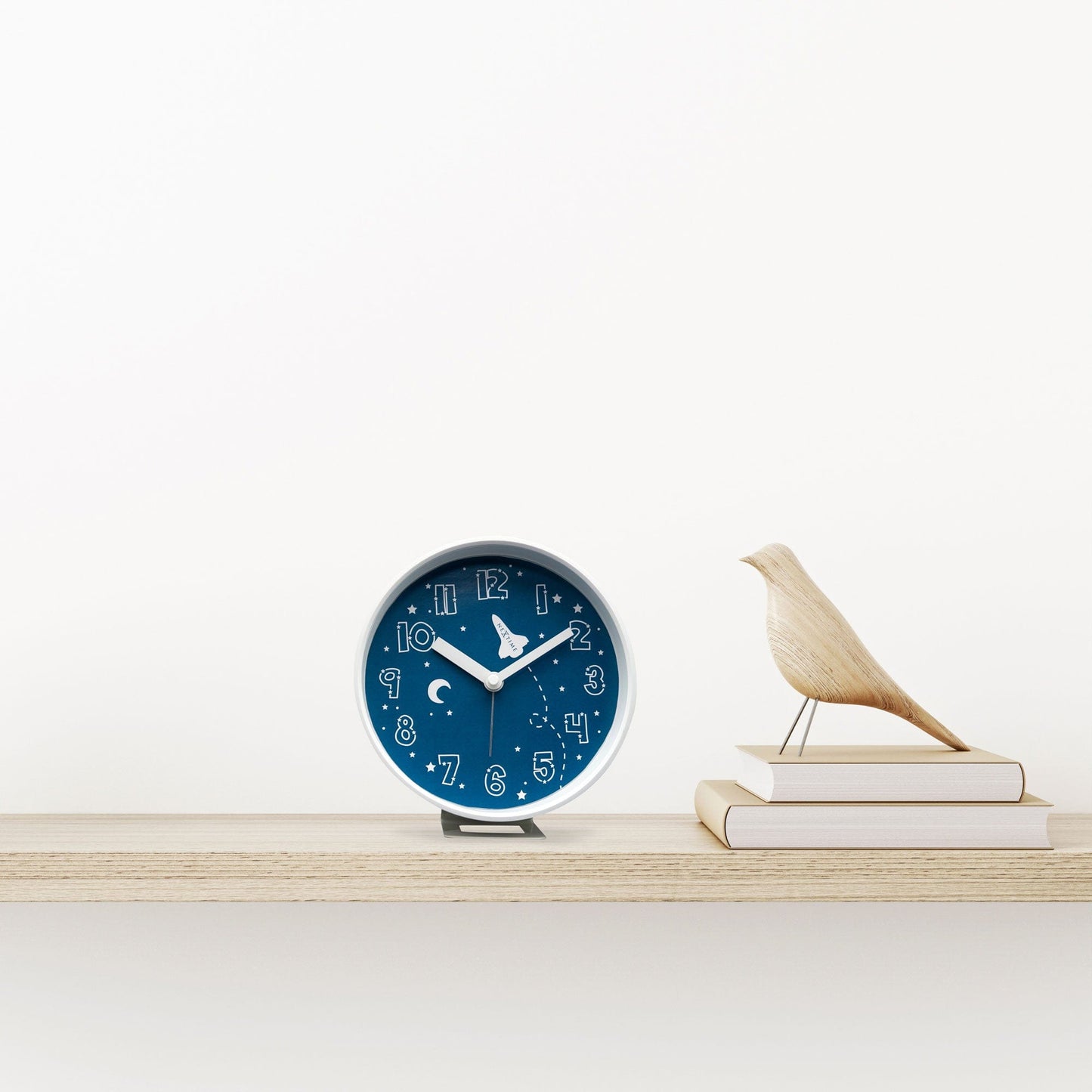 Table Alarm Clock 12.5x13x5.5cm - Silent - Light function / Plastic "Rocket"