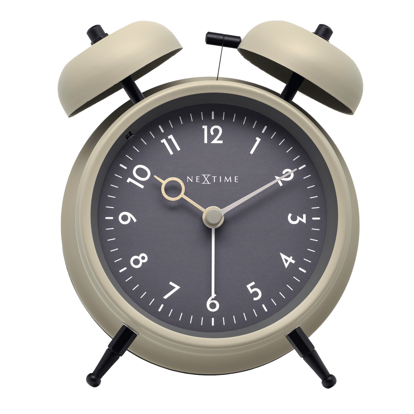 Table Alarm Clock 12 x 14 x 6cm-Metal-NeXtime "Golden Hour"