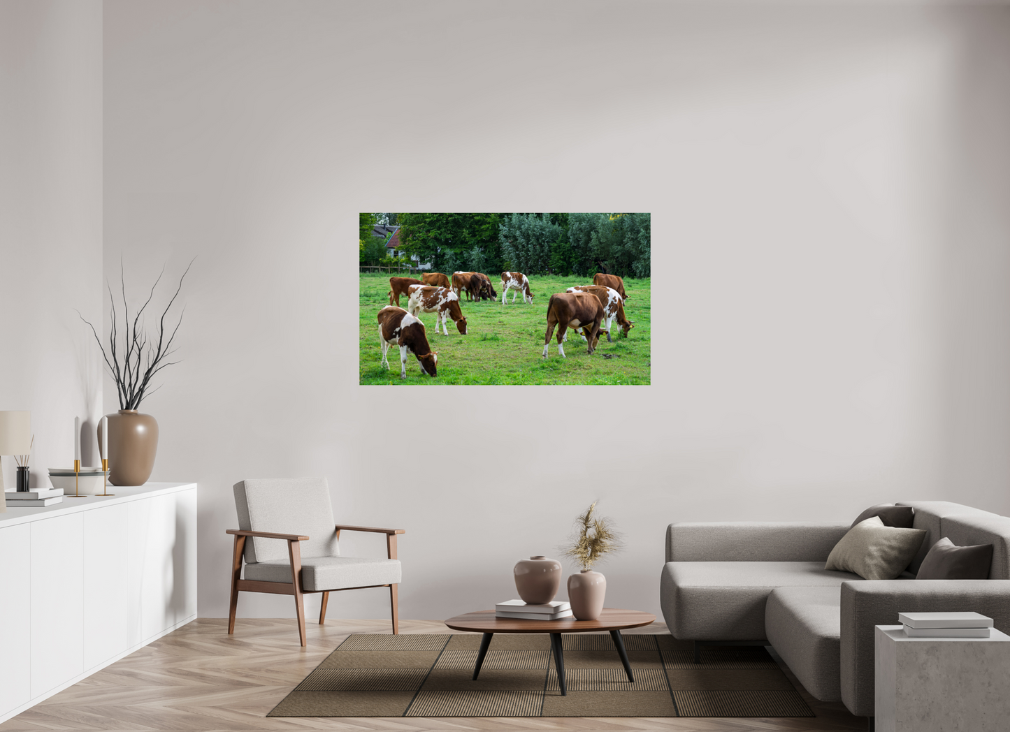 Koeien in de Wei Print | Boerderij Muurkunst (Photo Print On Fuji Crystal DP II)