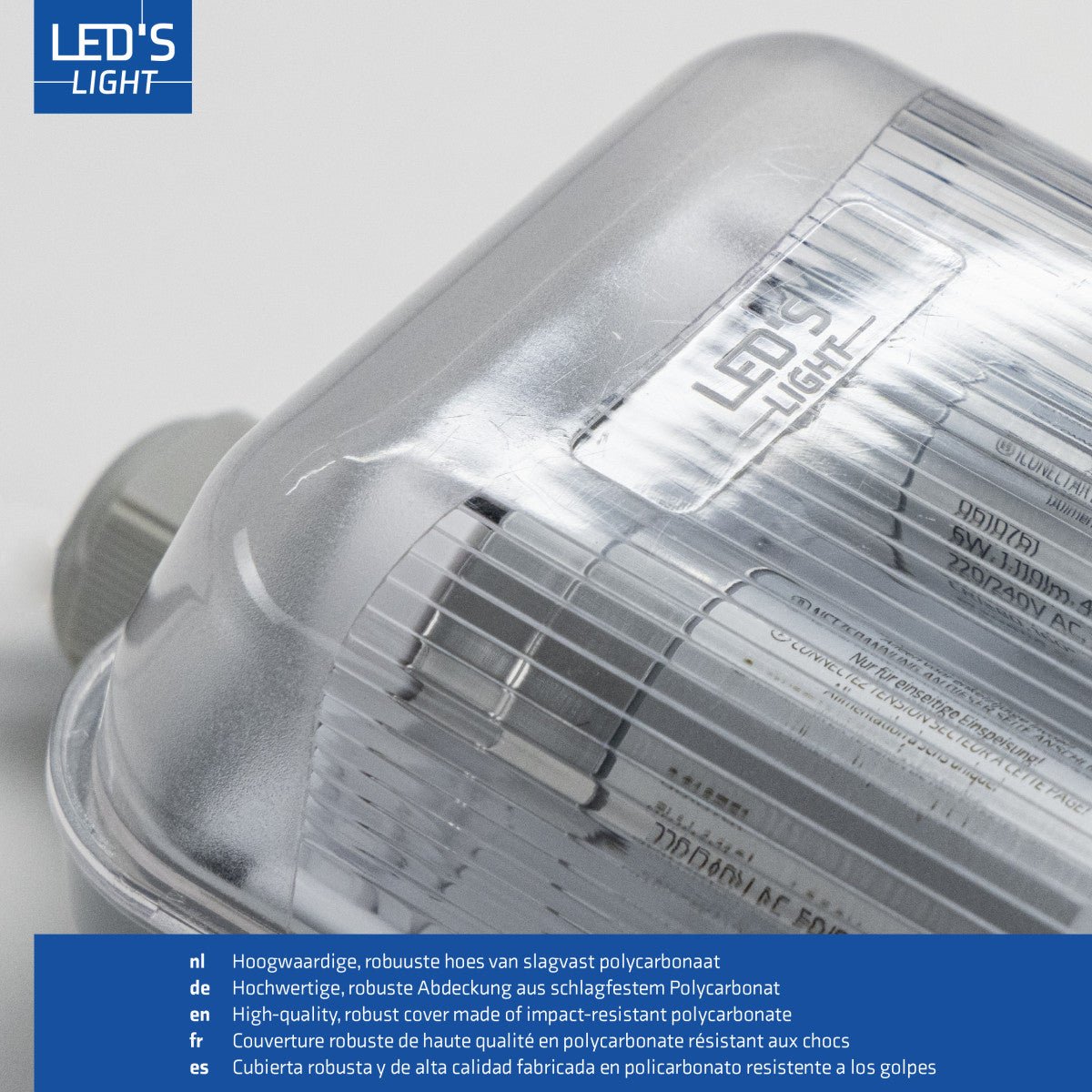 LED's Light Dubbele LED TL lamp 60 cm - compleet met LED buizen - Binnen en buiten - 2200 lm - 2x6W - 4000K