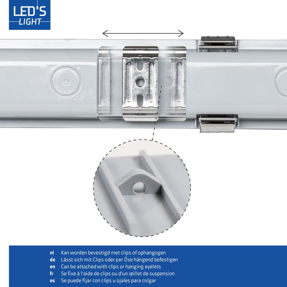 2 PACK - LED's Light Dubbele LED TL lamp 120 cm - compleet met LED buizen - Binnen en buiten - 4260 lm - 4000K - 2x11.5W