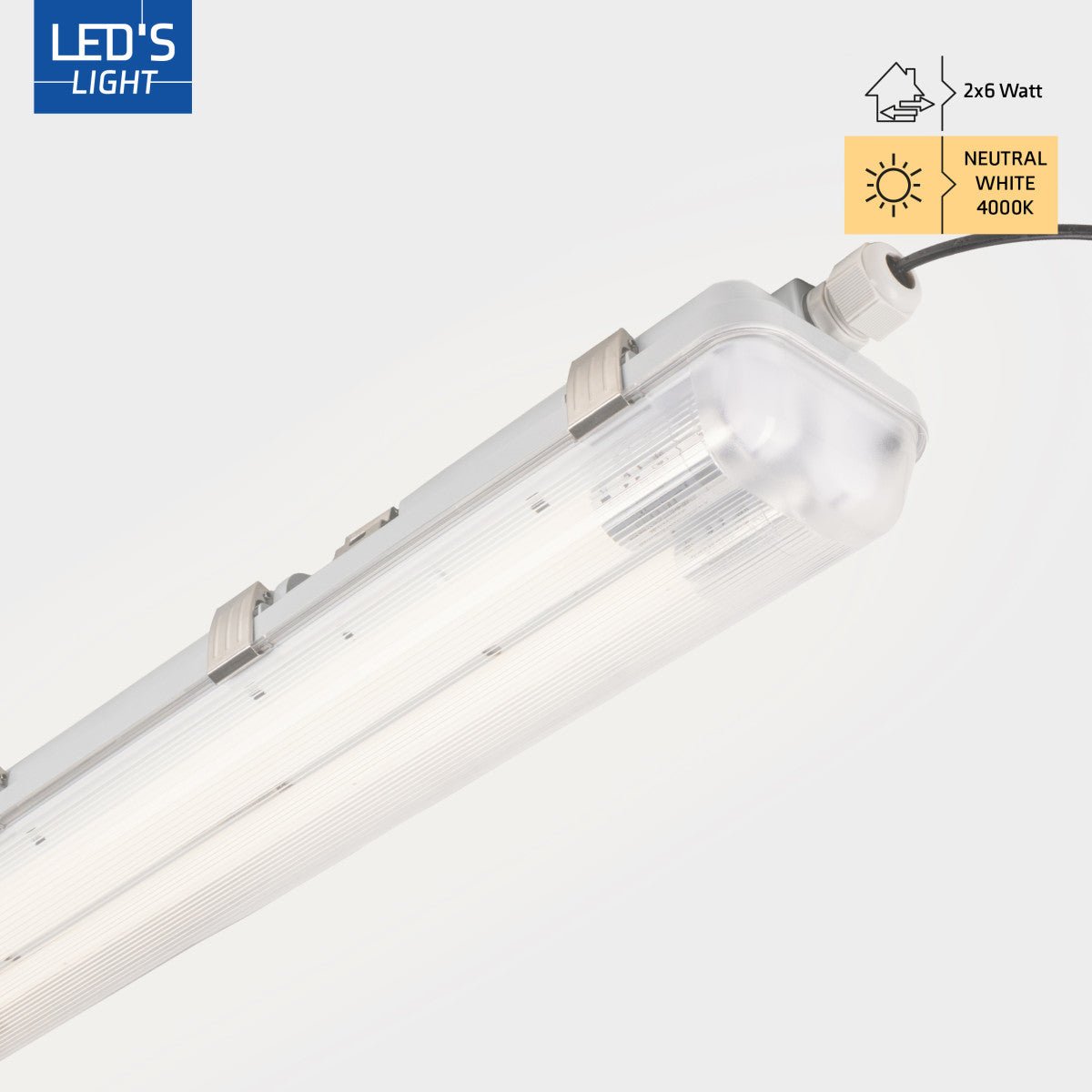 2 PACK - LED's Light Dubbele LED TL lamp 120 cm - compleet met LED buizen - Binnen en buiten - 4260 lm - 4000K - 2x11.5W