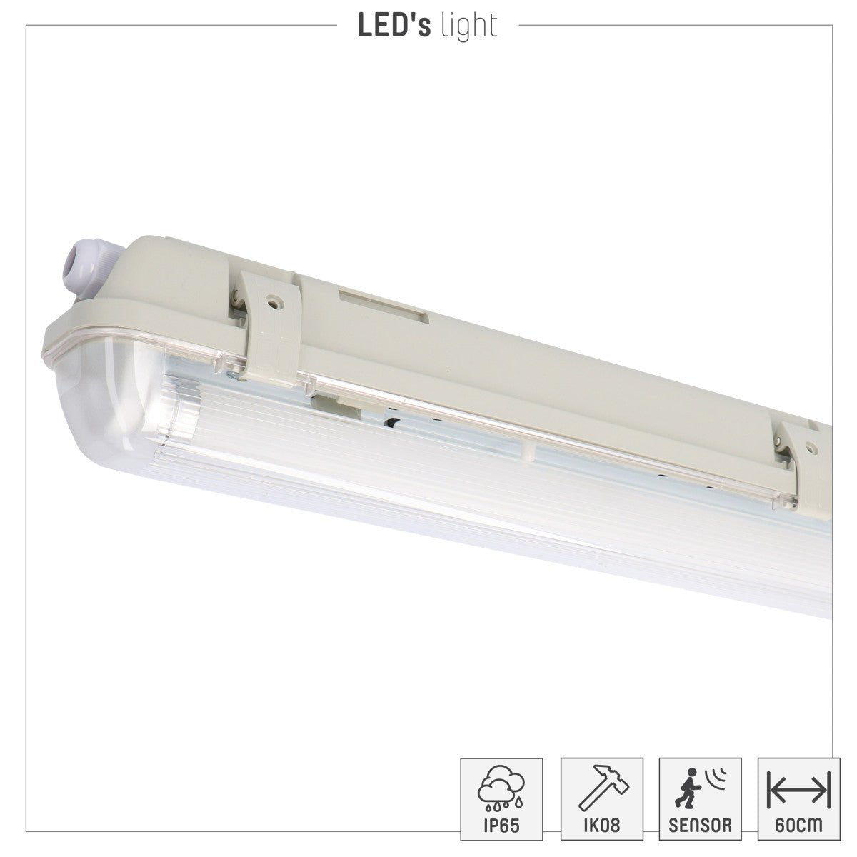 2 PACK - LED's Light LED TL lamp met sensor 150 cm - Bewegingssensor en nachtsensor - Waterdicht - 3100 lm