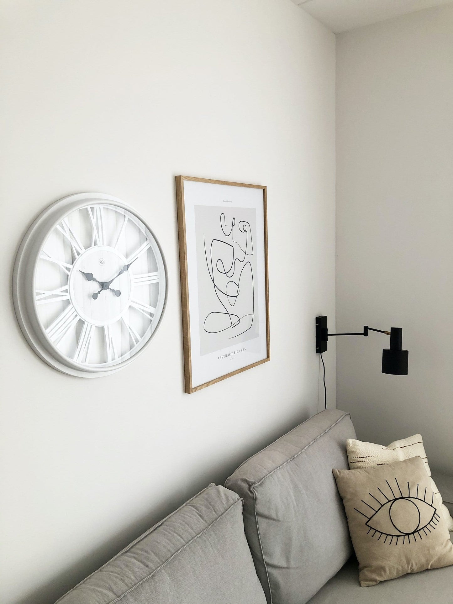 Wall clock - 51 cm - Plastic - 'Quebec'