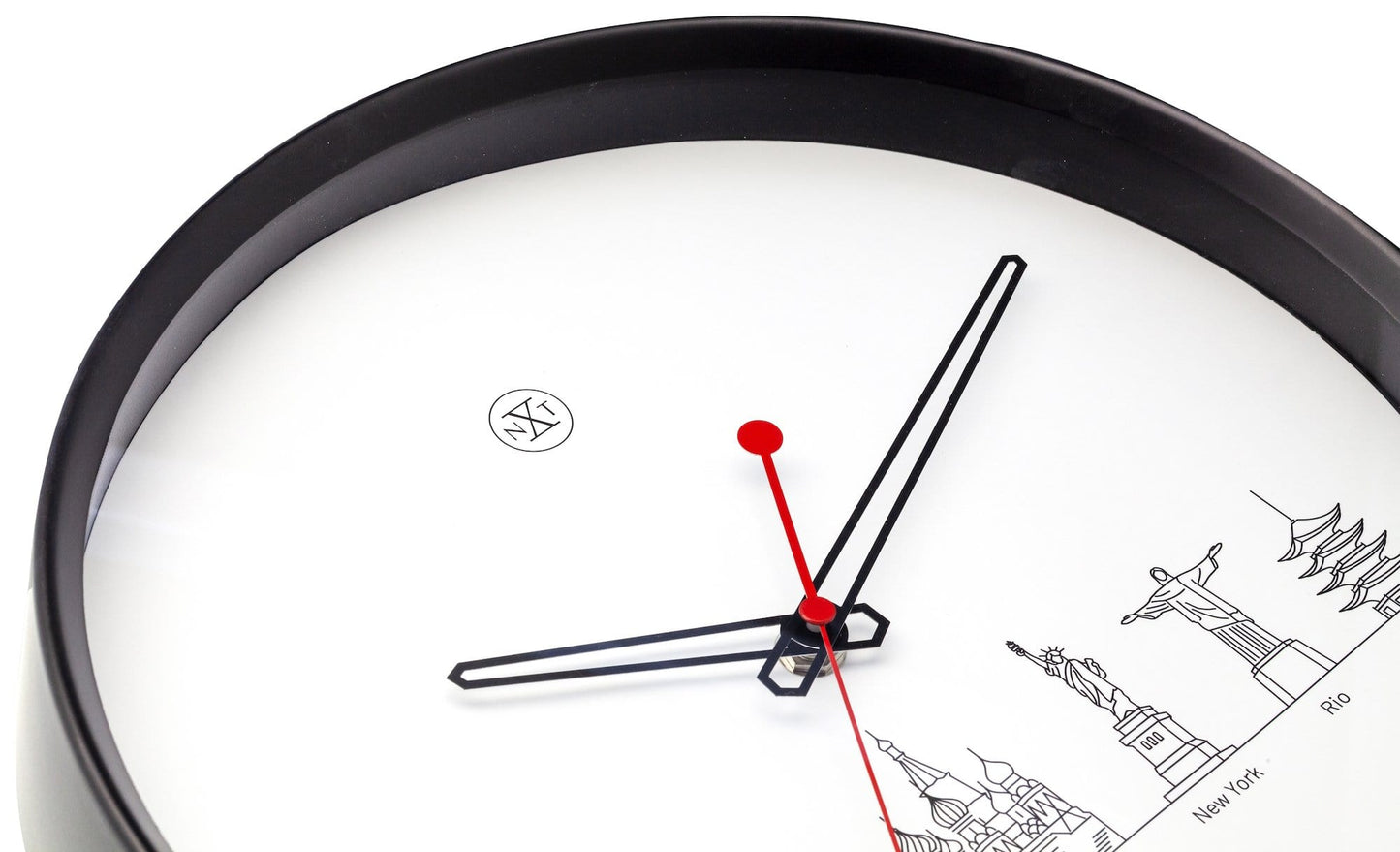 Wall clock - 30 cm - Plastic - 'Worldtour'