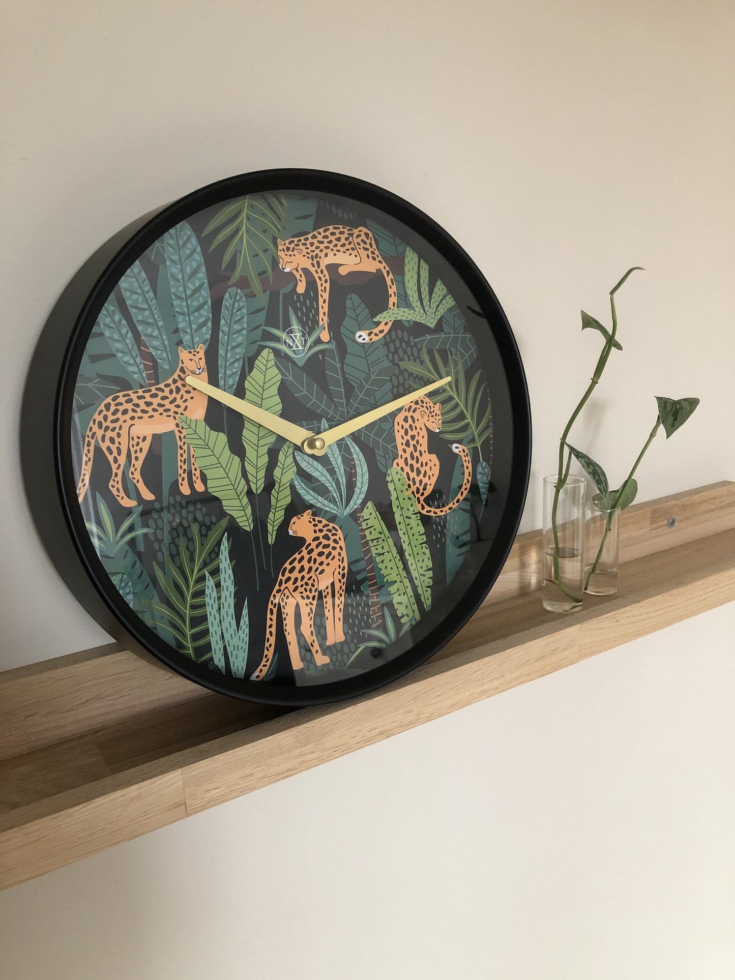 Wall clock - 30 cm - Plastic - 'Urban Jungle'