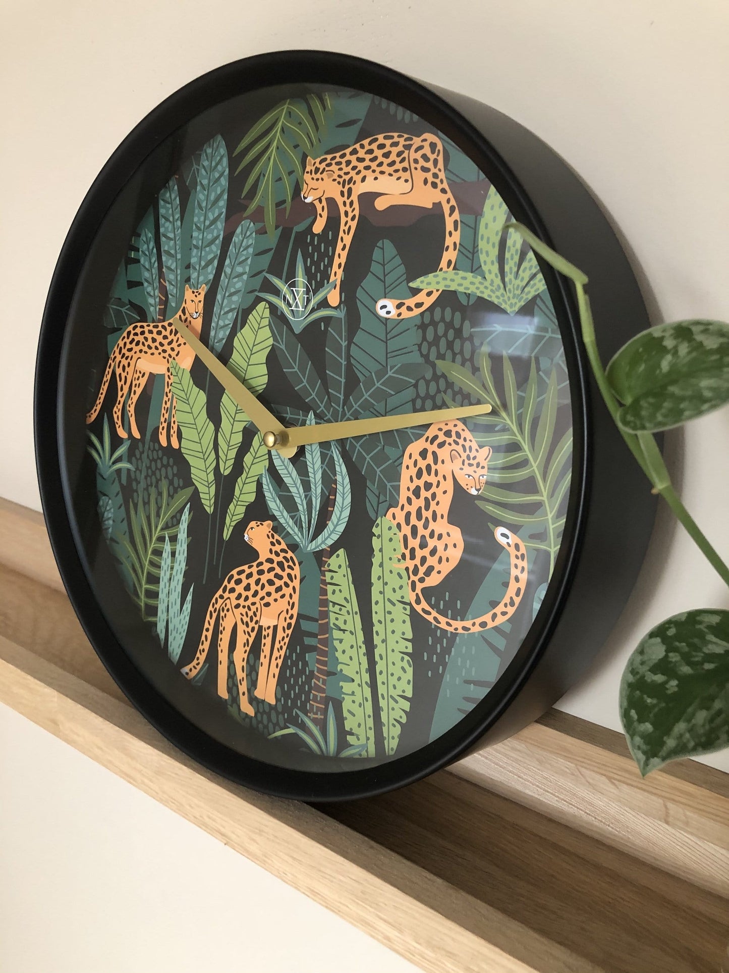 Wall clock - 30 cm - Plastic - 'Urban Jungle'