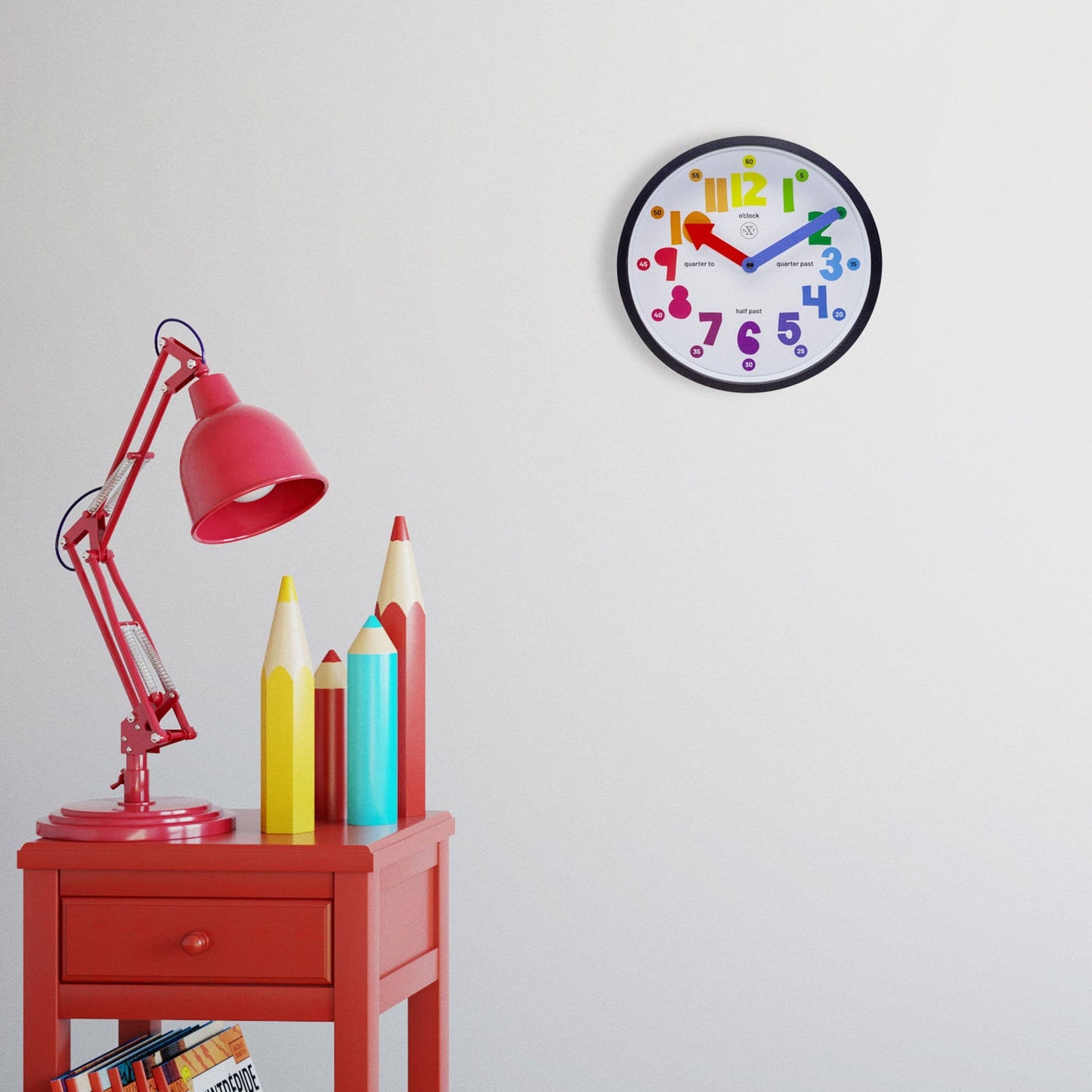 Wall clock - 26 cm - Plastic - 'Sophia'