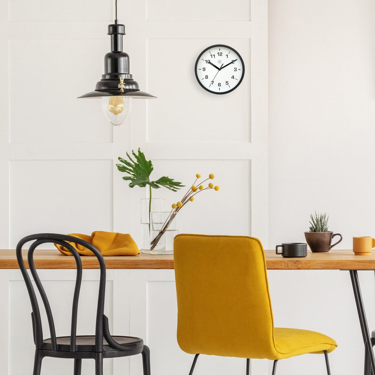 Wall clock 20cm - Silent - Plastic - "Easy Small"