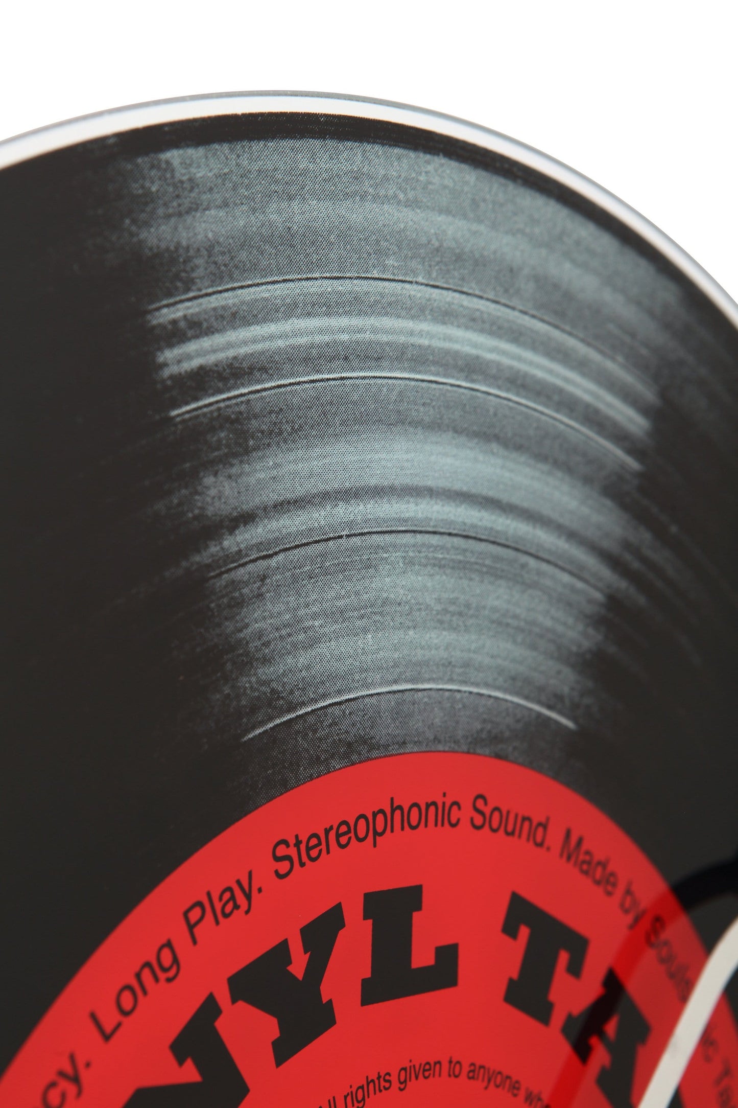 Wall clock - 43 cm - Glass - 'Vinyl Tap'
