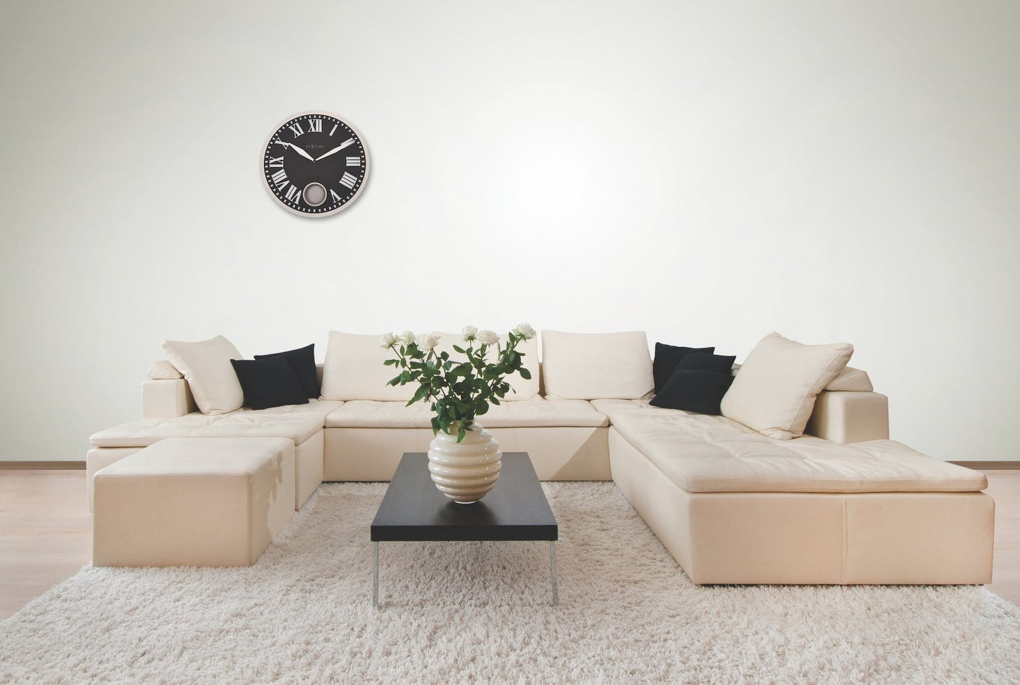 Wall clock - 43 x 4.2 cm - Glass - 'Romana'