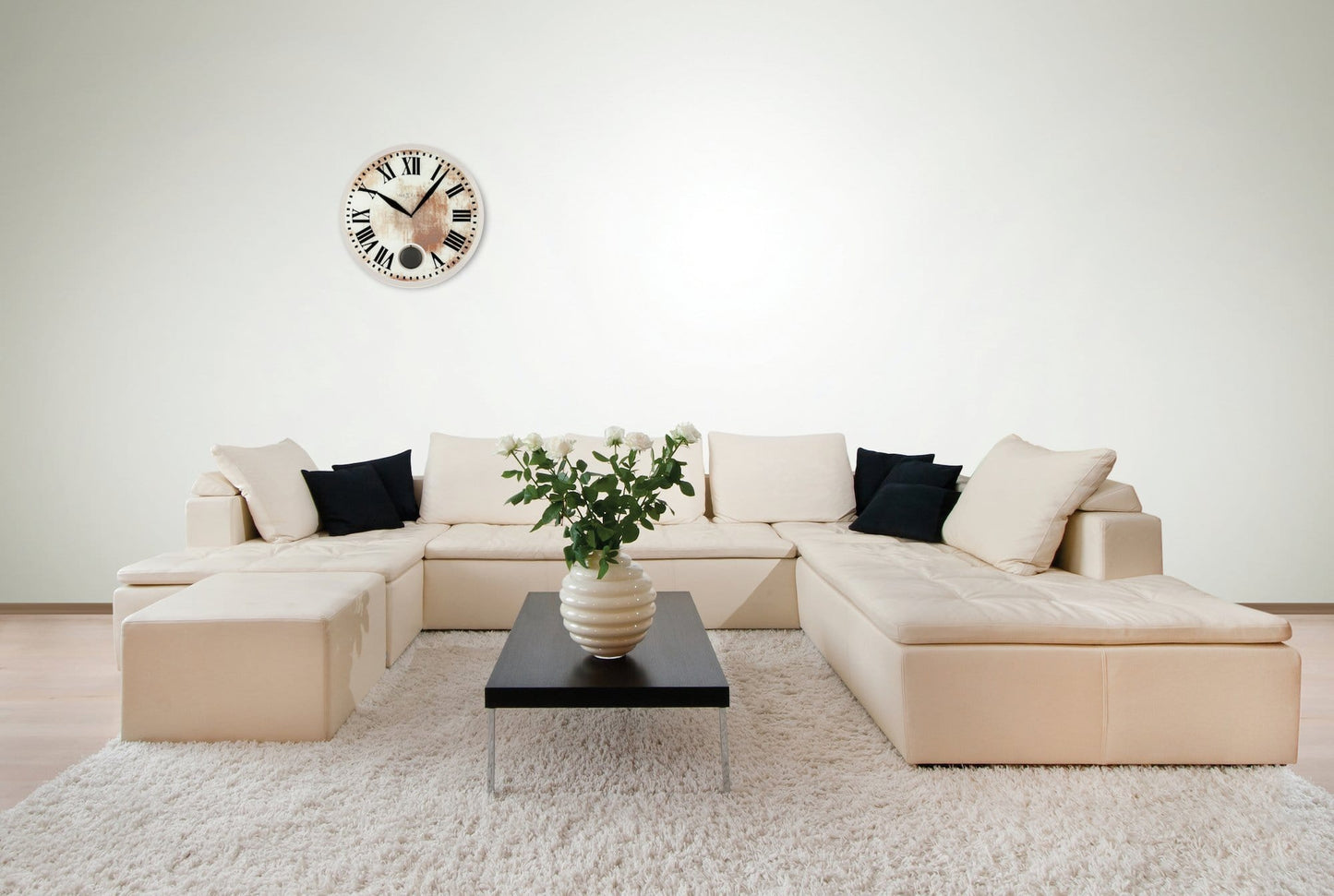 Wall clock - 43 x 4.2 cm - Glass - 'Romana'