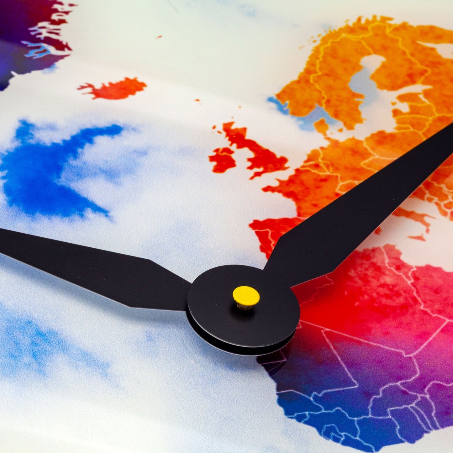 Wall clock - 43 cm - Glass - 'Colorful World'