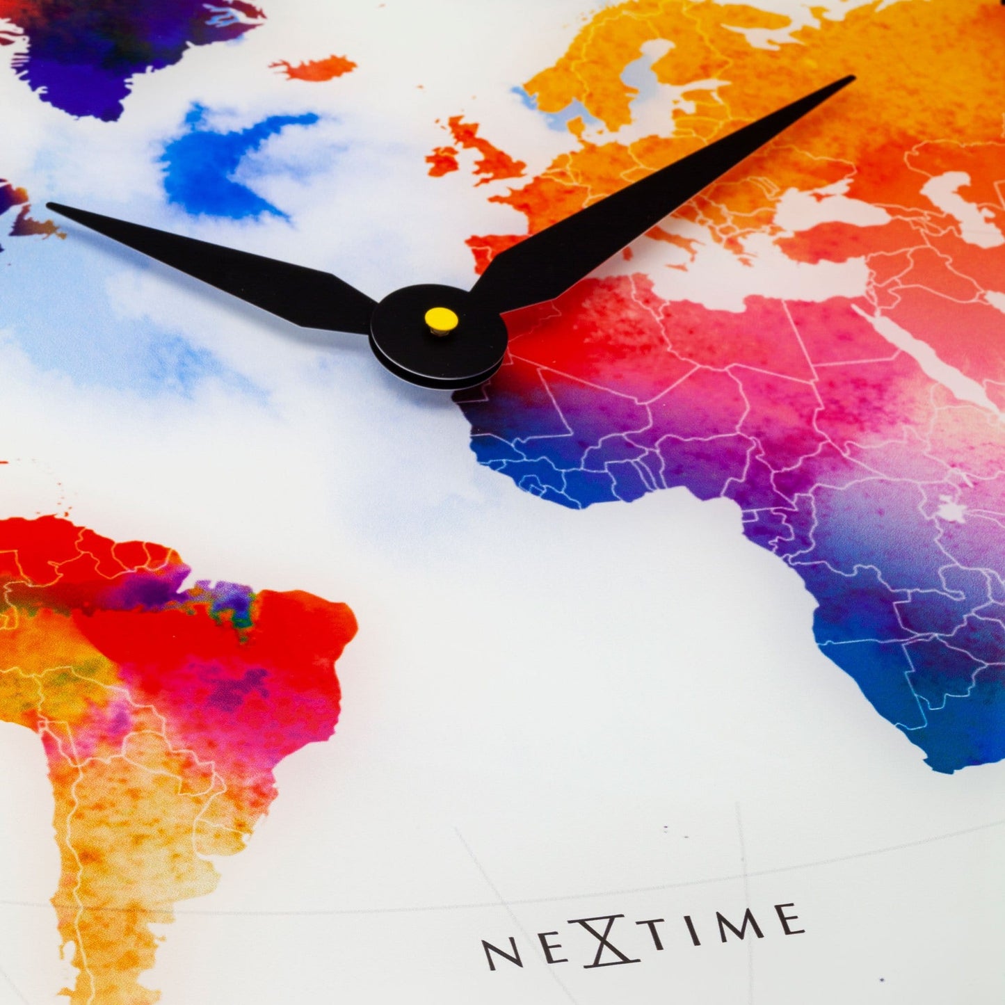 Wall clock - 43 cm - Glass - 'Colorful World'