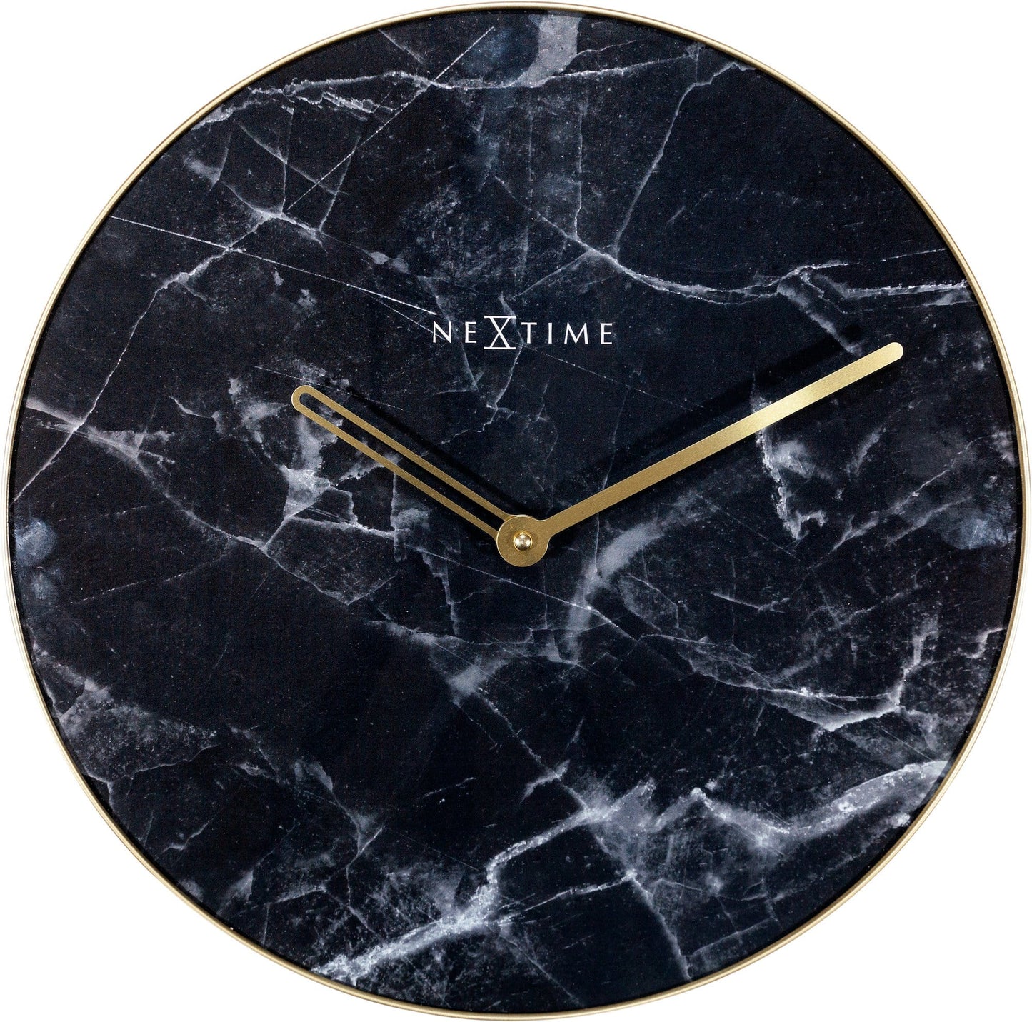 Wall clock - 40 cm - Glass / Metal - 'Marble'