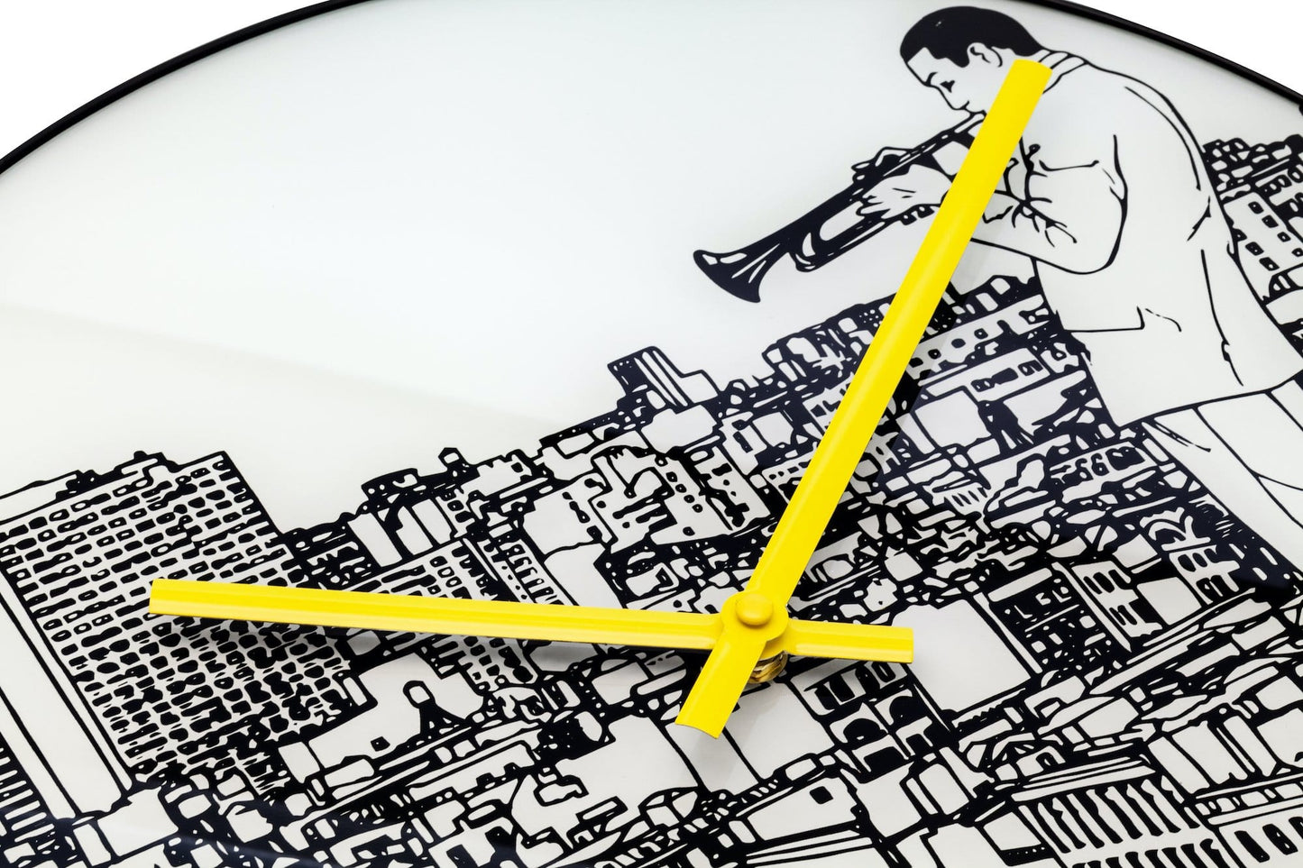 Wall clock - 40 cm - Glass / Metal - Trumpet City