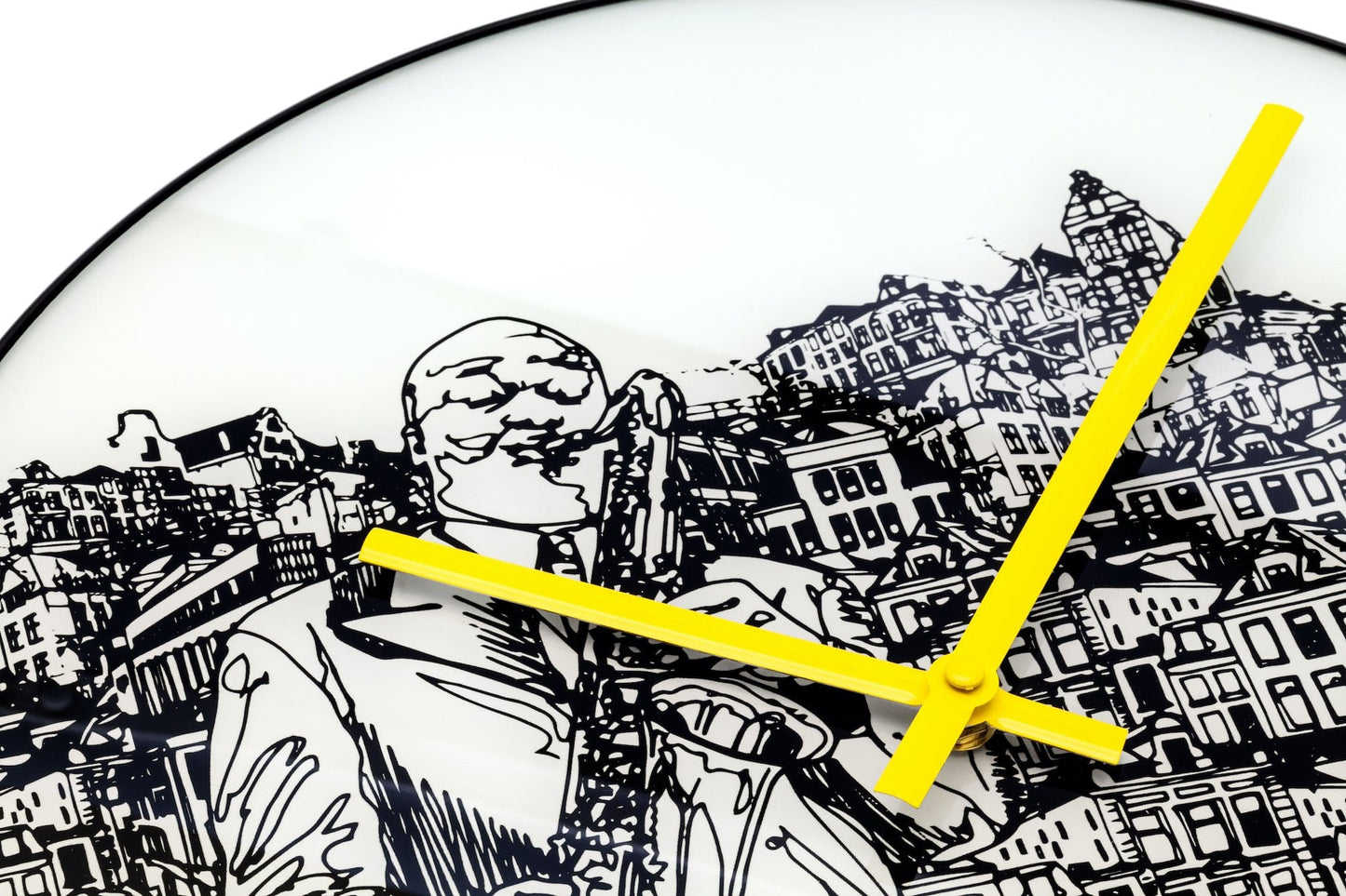Wall clock - 40 cm - Glass / Metal - Sax City