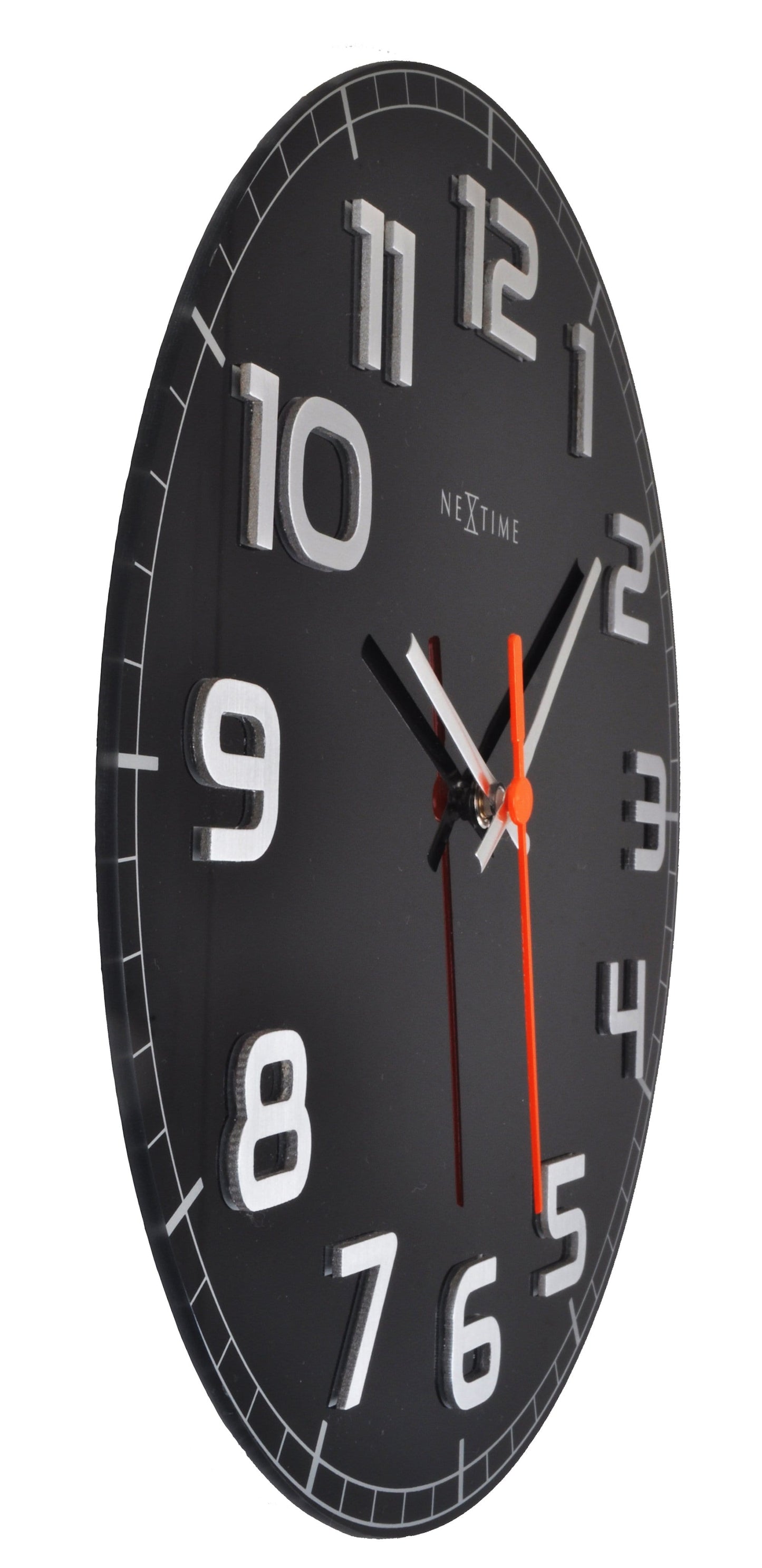 Wall clock - 30 x 3.5 cm - Glass - 'Classy Round'