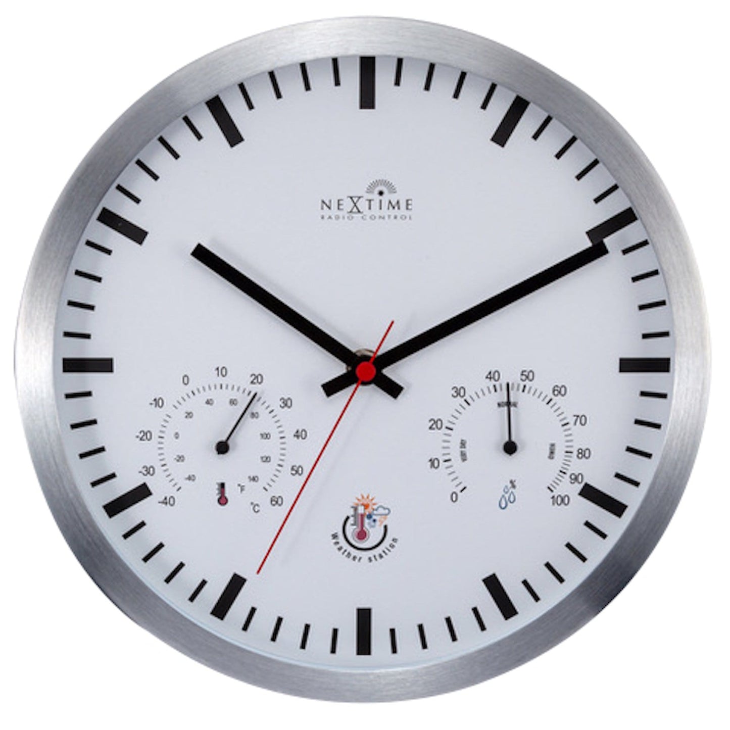 Station clock with Weatherstation - 25cm - Radio controlled