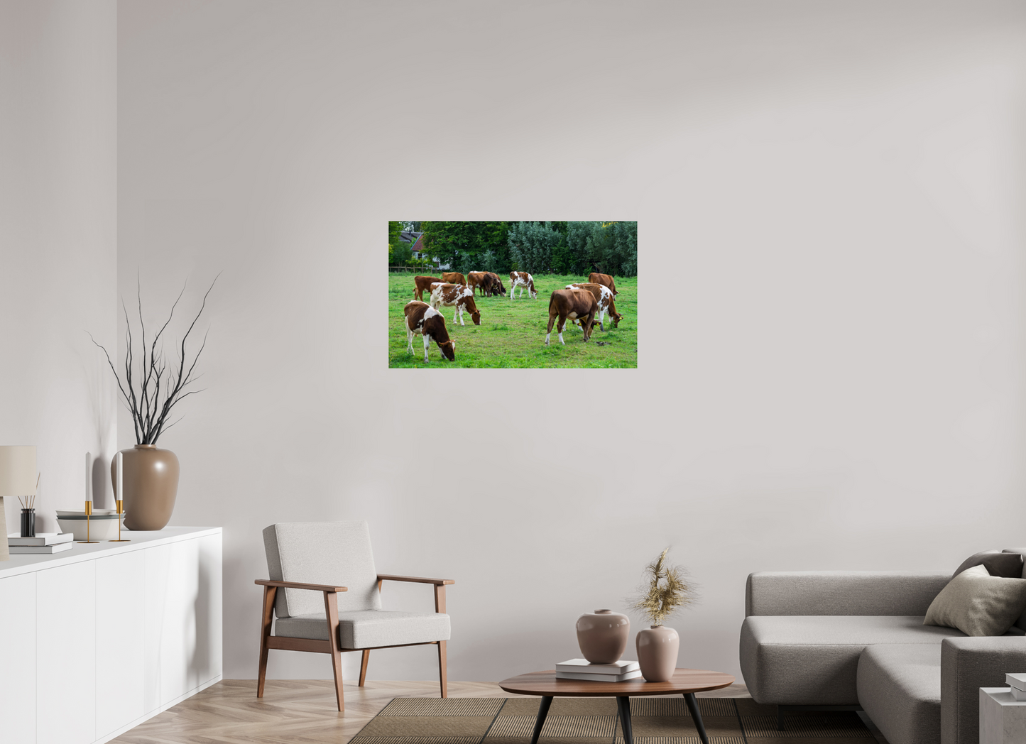 Koeien in de Wei Print | Boerderij Muurkunst (Photo Print On Fuji Crystal DP II)