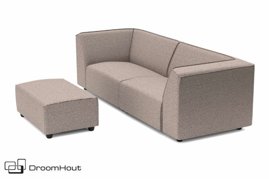 Chill loungebank Bubalou 3-zits + hocker small