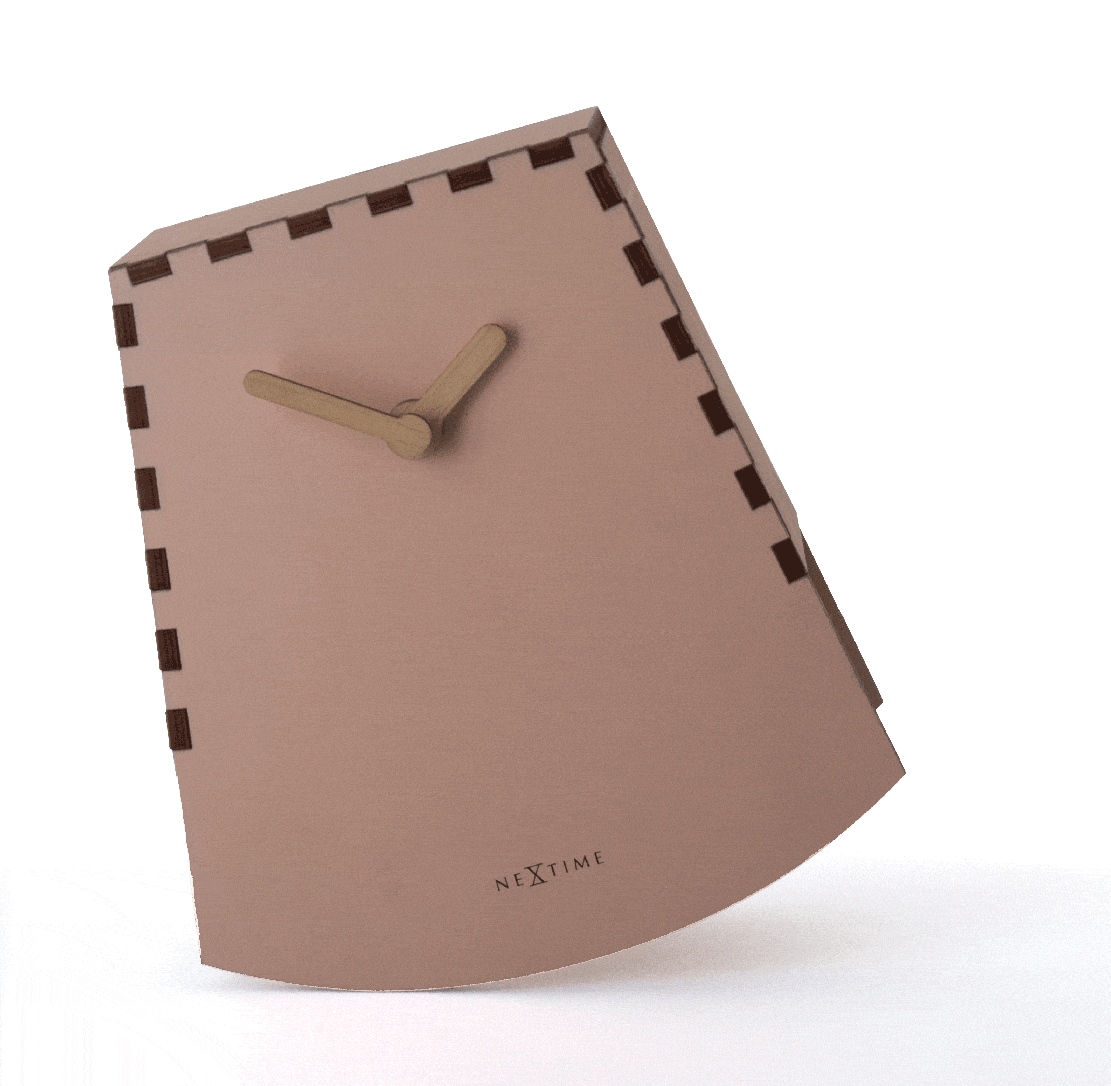 Table clock - 20 cm -Wood - Motion Clock- 'Rocky'