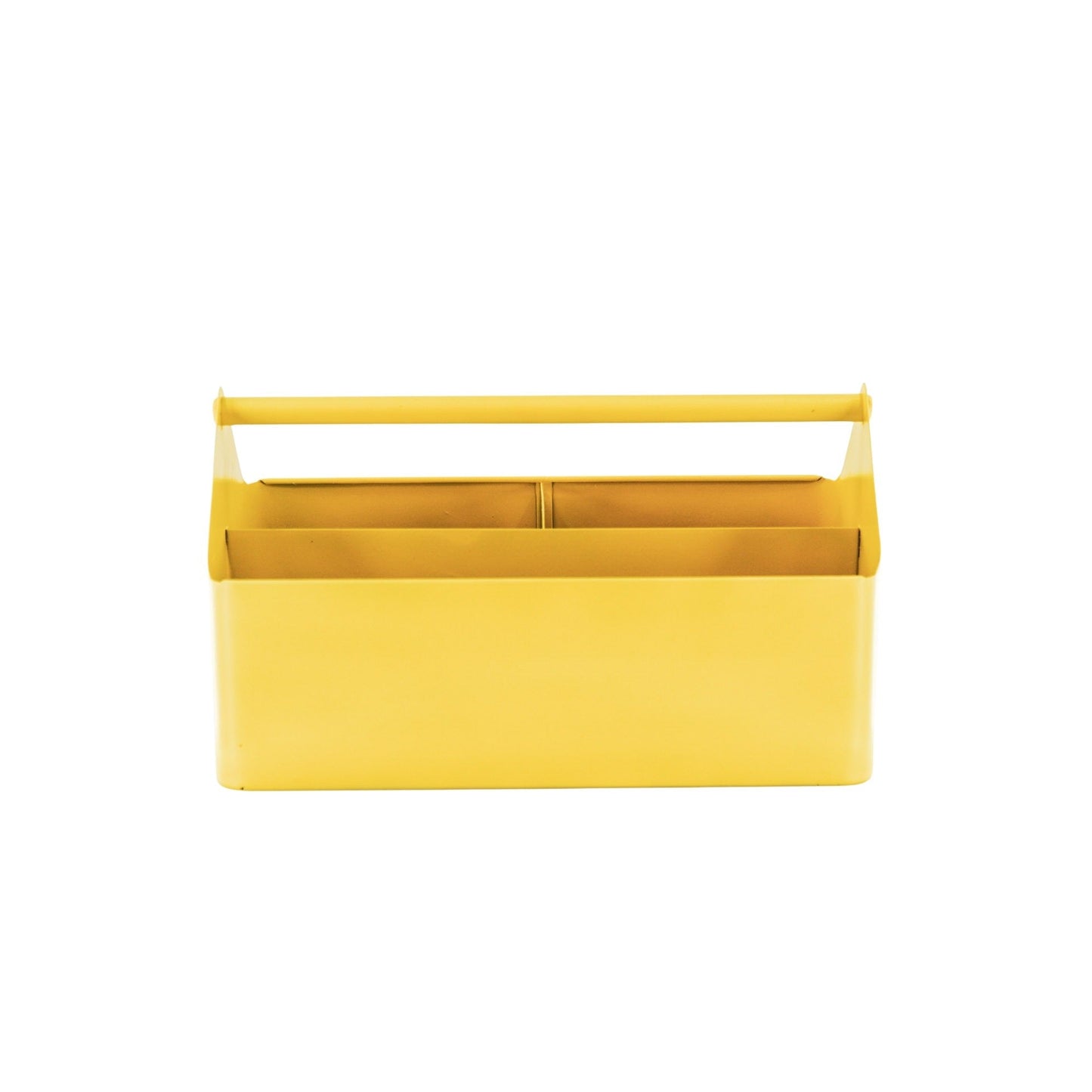 Metalen Bak met Vakken- Organizer - Metaal - Geel - 30x17x17cm