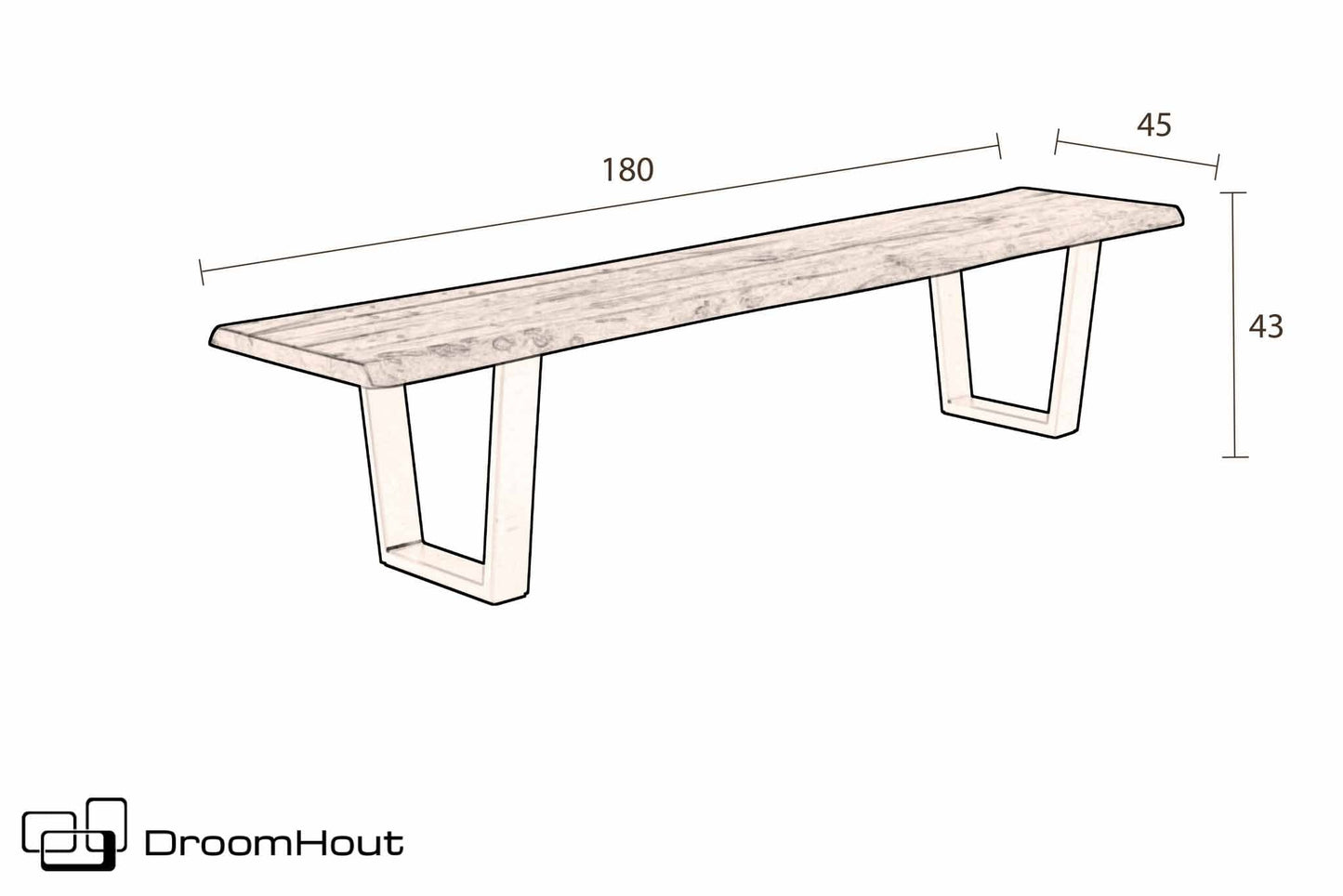 Eettafel Dutchbone Aka (ook met eetkamerbank)