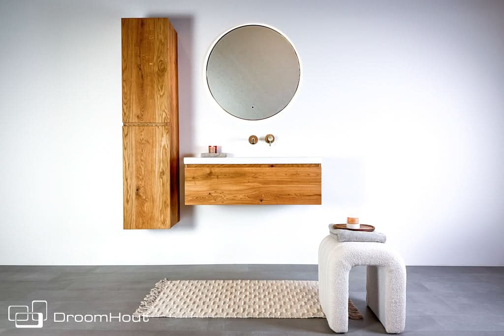 Houten badkamerset Aqua - 100 cm - fotoshoot model