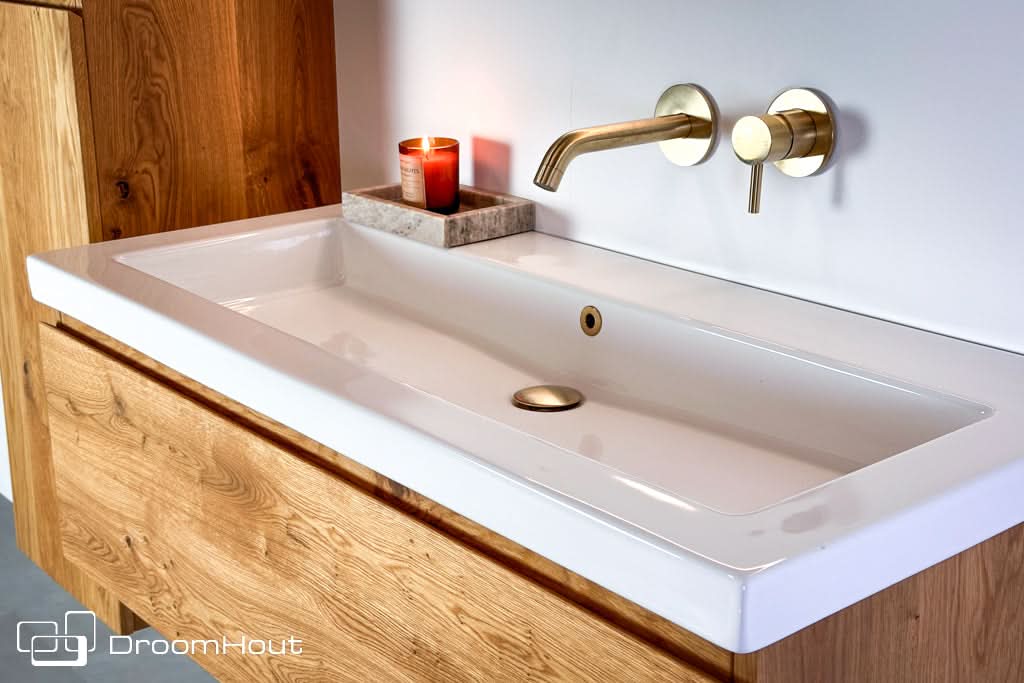 Houten badkamerset Aqua - 100 cm - fotoshoot model