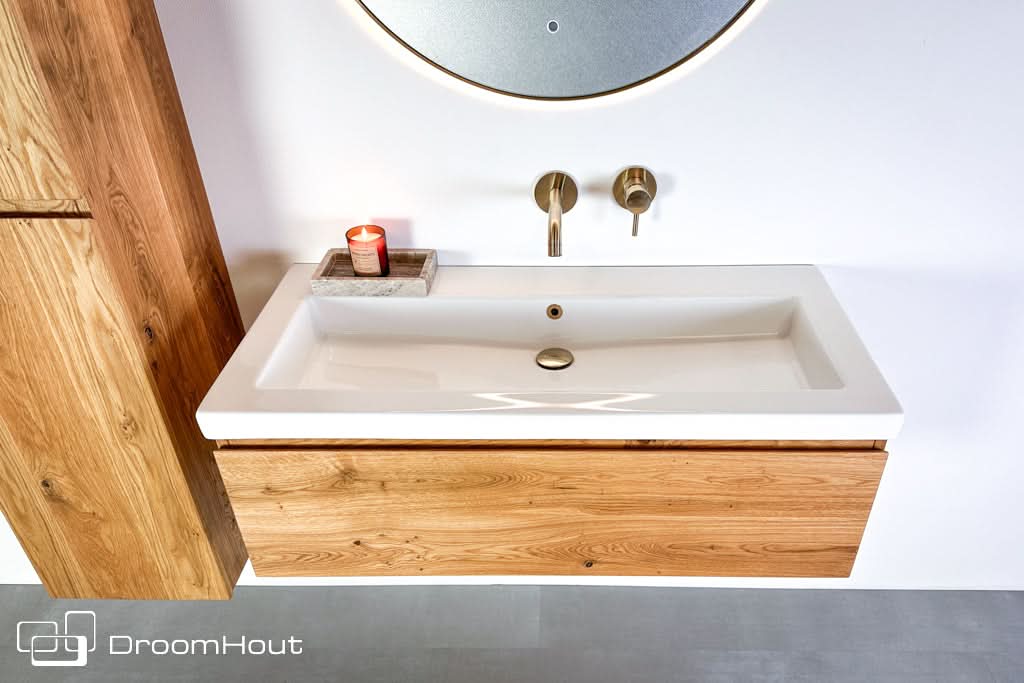 Houten badkamerset Aqua - 100 cm - fotoshoot model