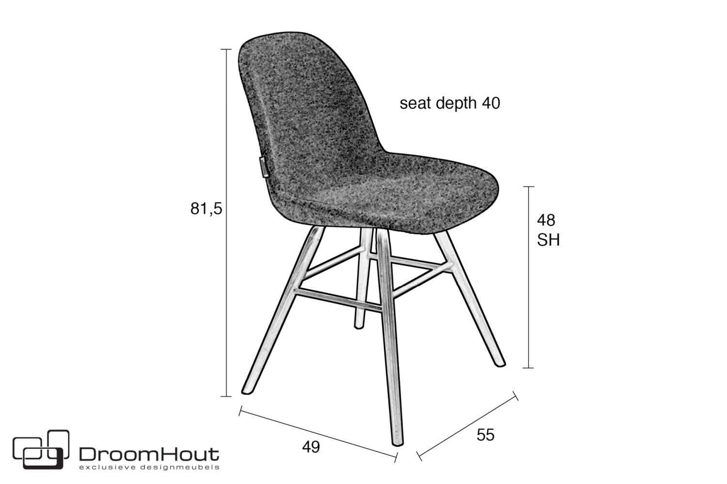 Stoel Albert Kuip Soft Zuiver - showroommodel - set van 2