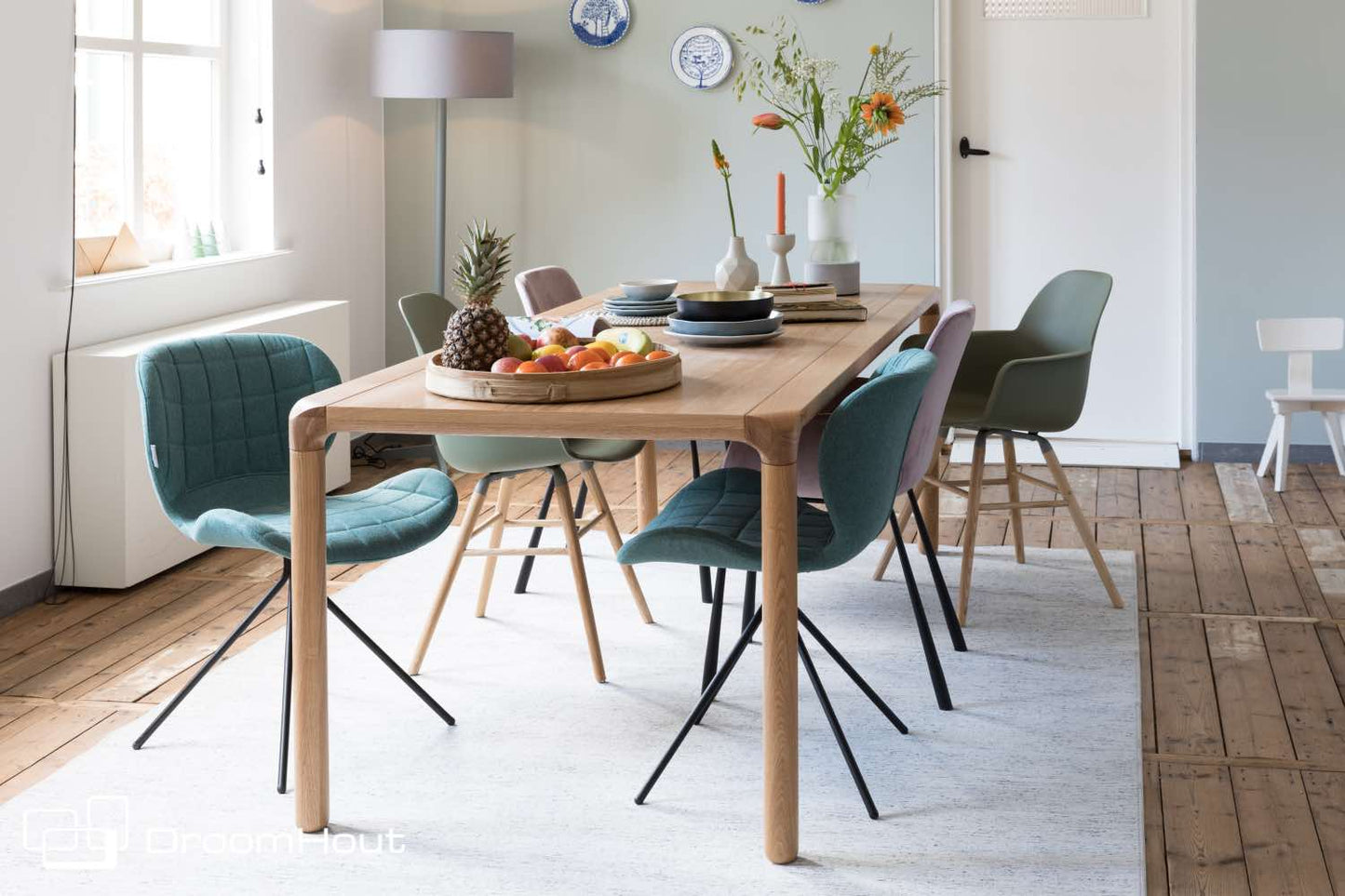 Stoel Zuiver OMG - showroommodel - set van 2 - groen en zwart