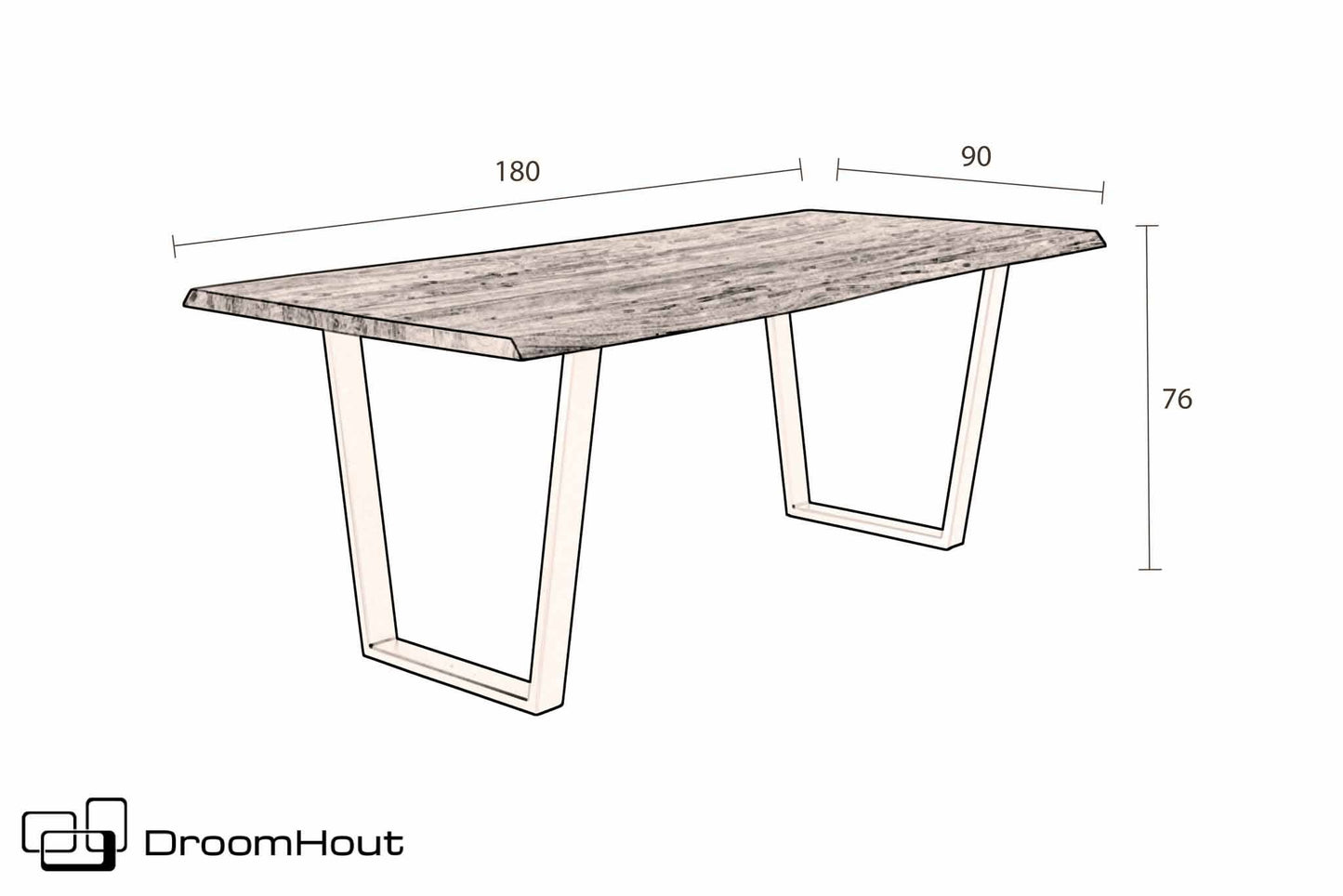 Eettafel Dutchbone Aka (ook met eetkamerbank)