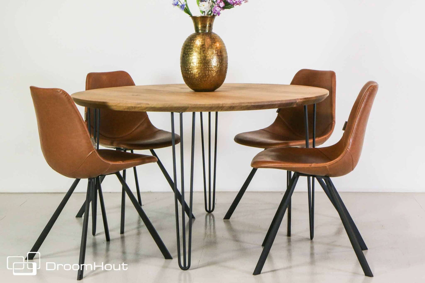 Ronde eettafel DroomHout Forcina  - 130 cm - showroommodel