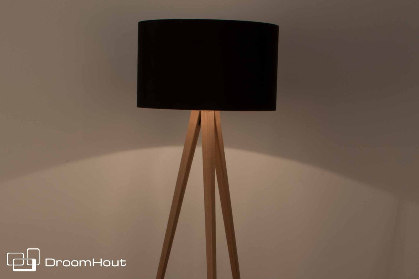 Vloerlamp Zuiver Tripod Wood - showroommodel