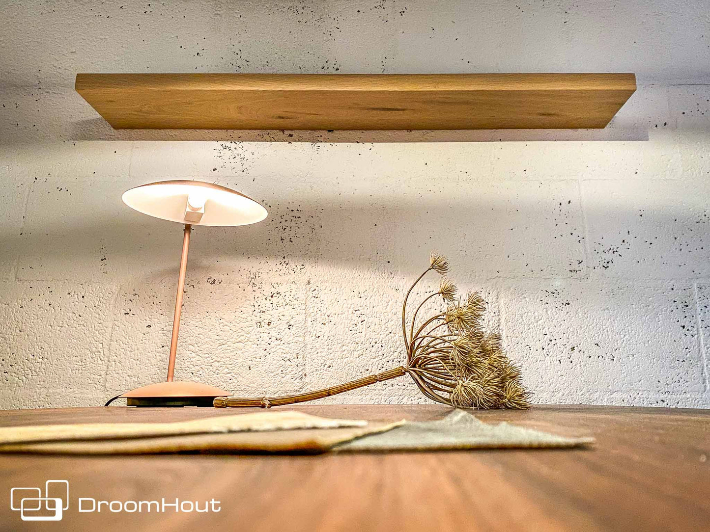 Houten wandplank  (rechte rand, rechte hoek)